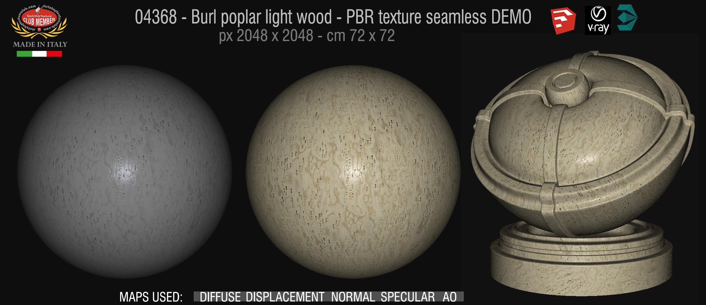 04368 burl poplar PBR texture seamless DEMO