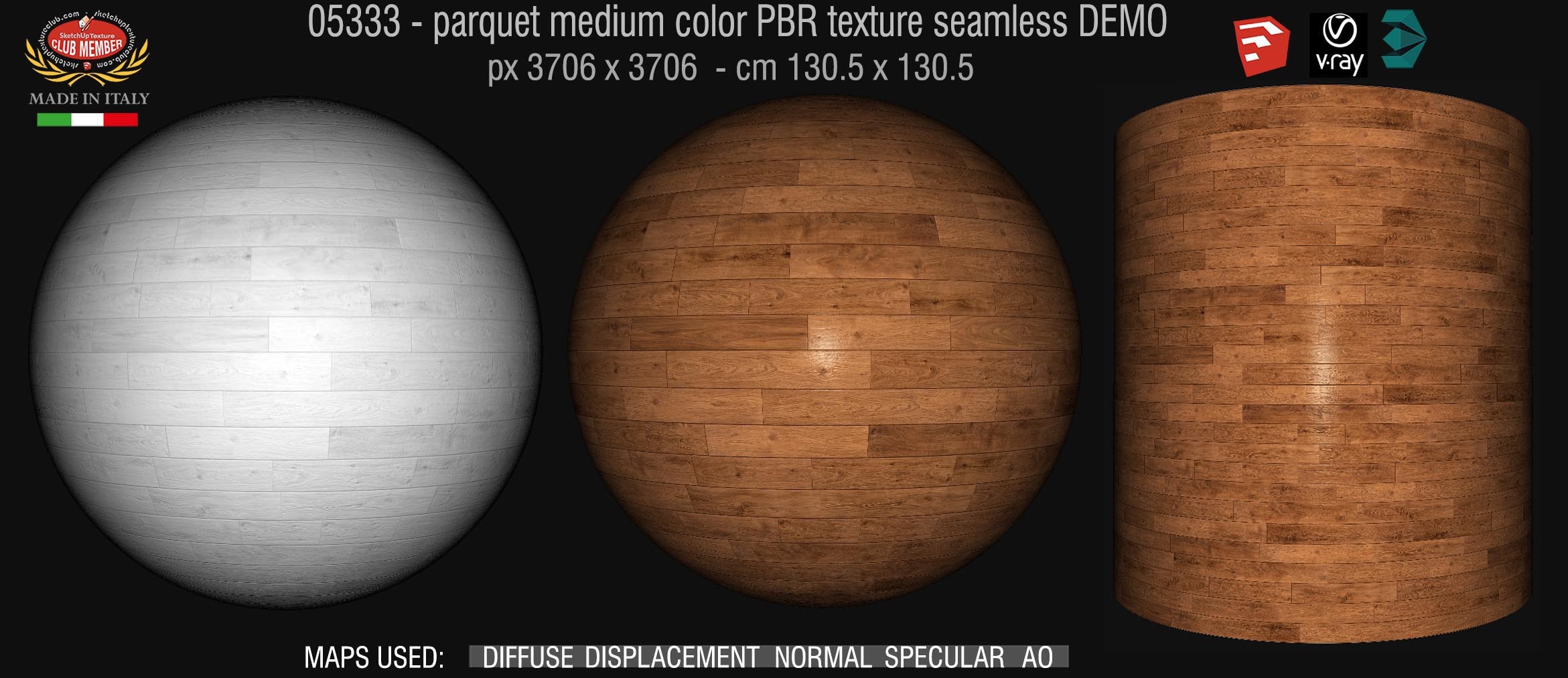 05333 parquet medium color PBR texture seamless DEMO