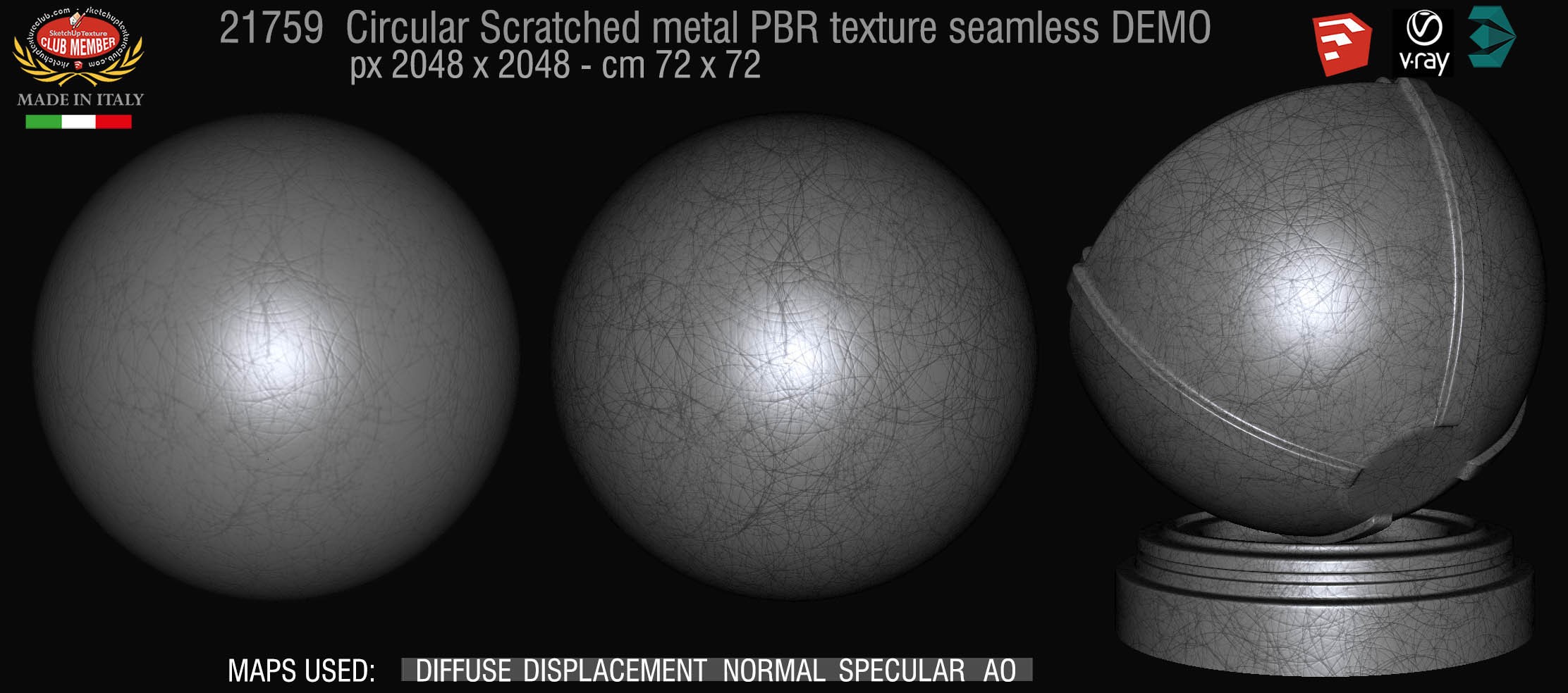 21759 79_Circular Scratched metal PBR texture seamless DEMO