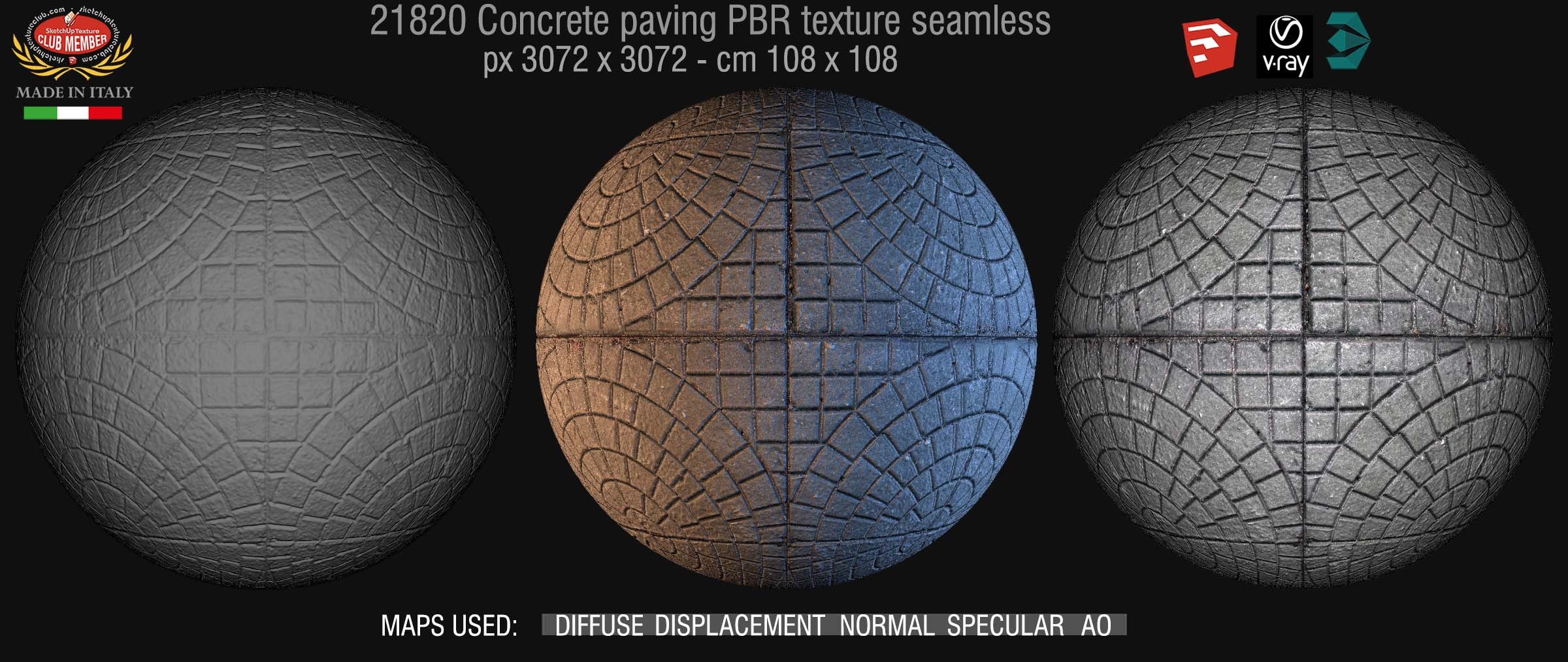 21820 concrete paving PBR texture seamless DEMO