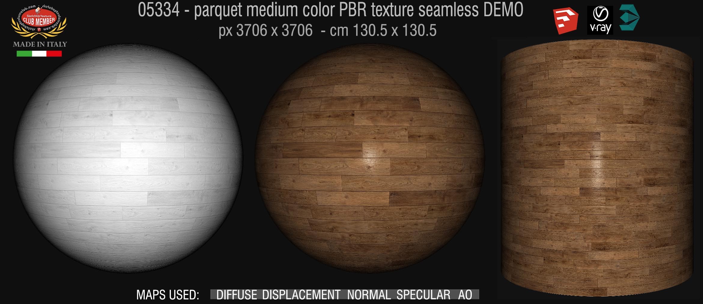 05334 parquet medium color PBR texture seamless DEMO