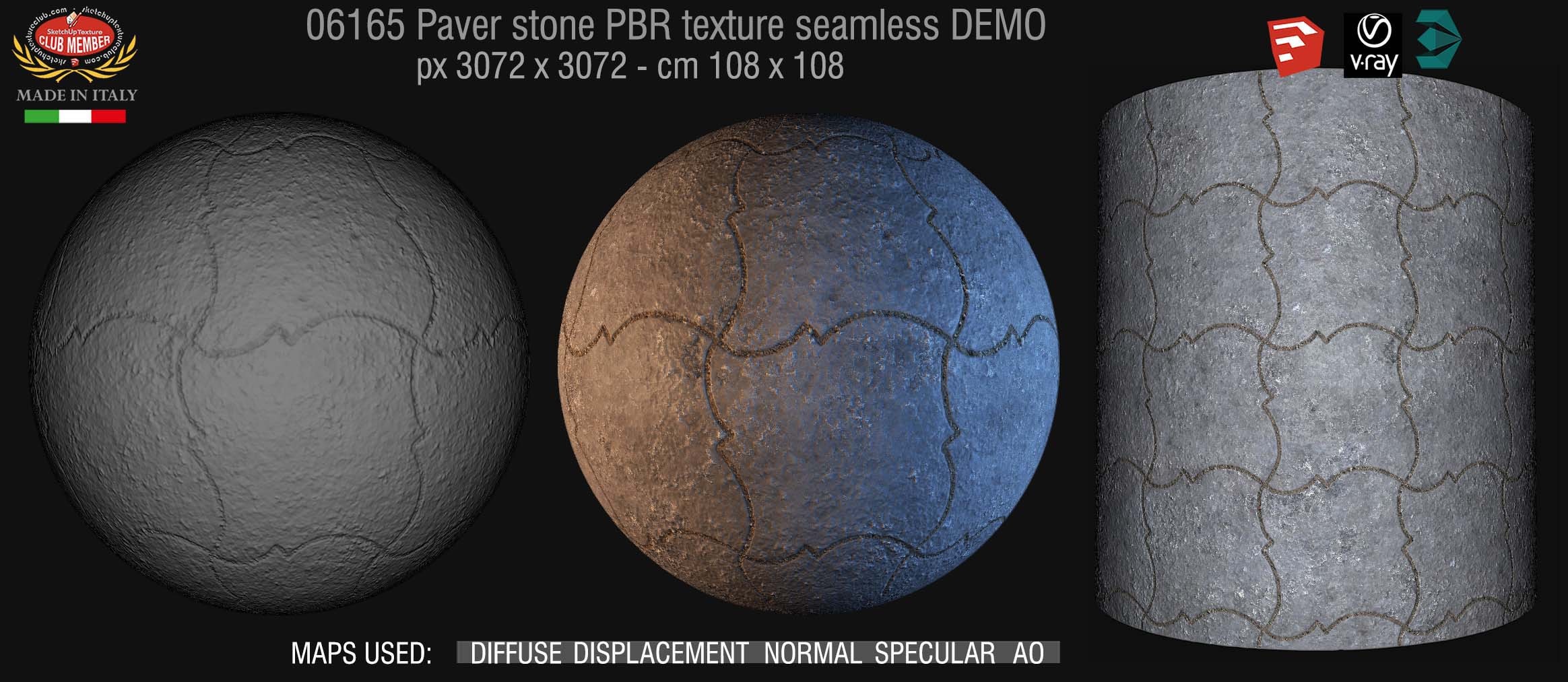 06165 paver stone PBR texture seamless DEMO