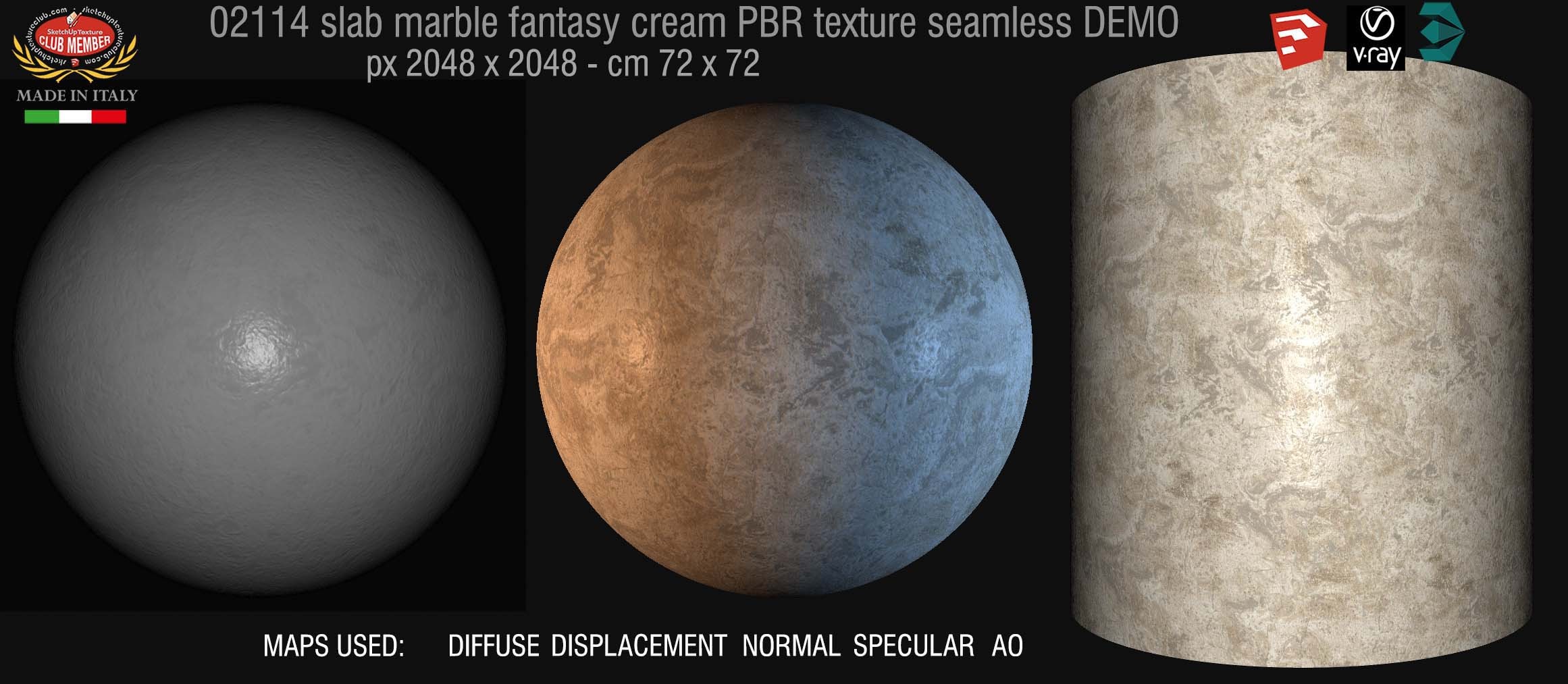 02114 slab marble fantasy cream texture seamless DEMO