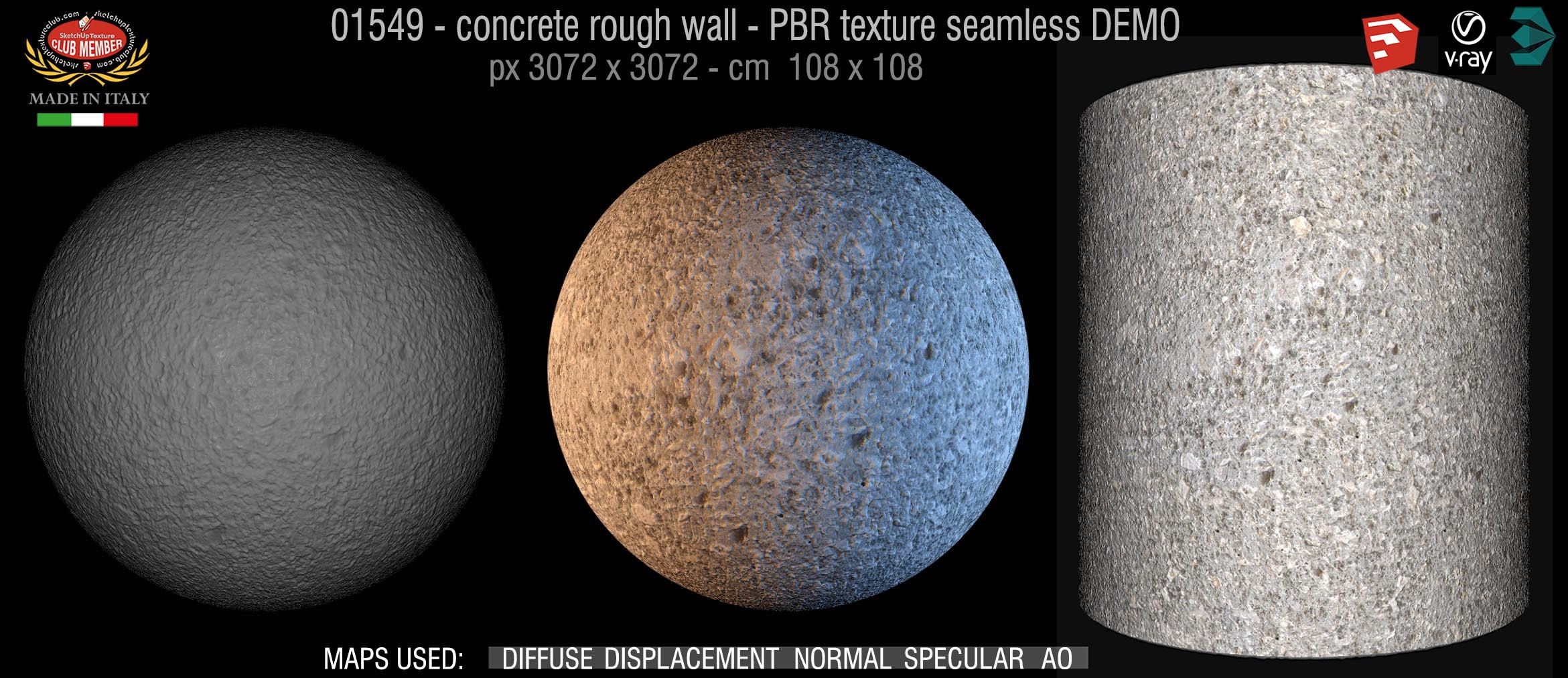 01549 concrete rough wall PBR texture seamless DEMO
