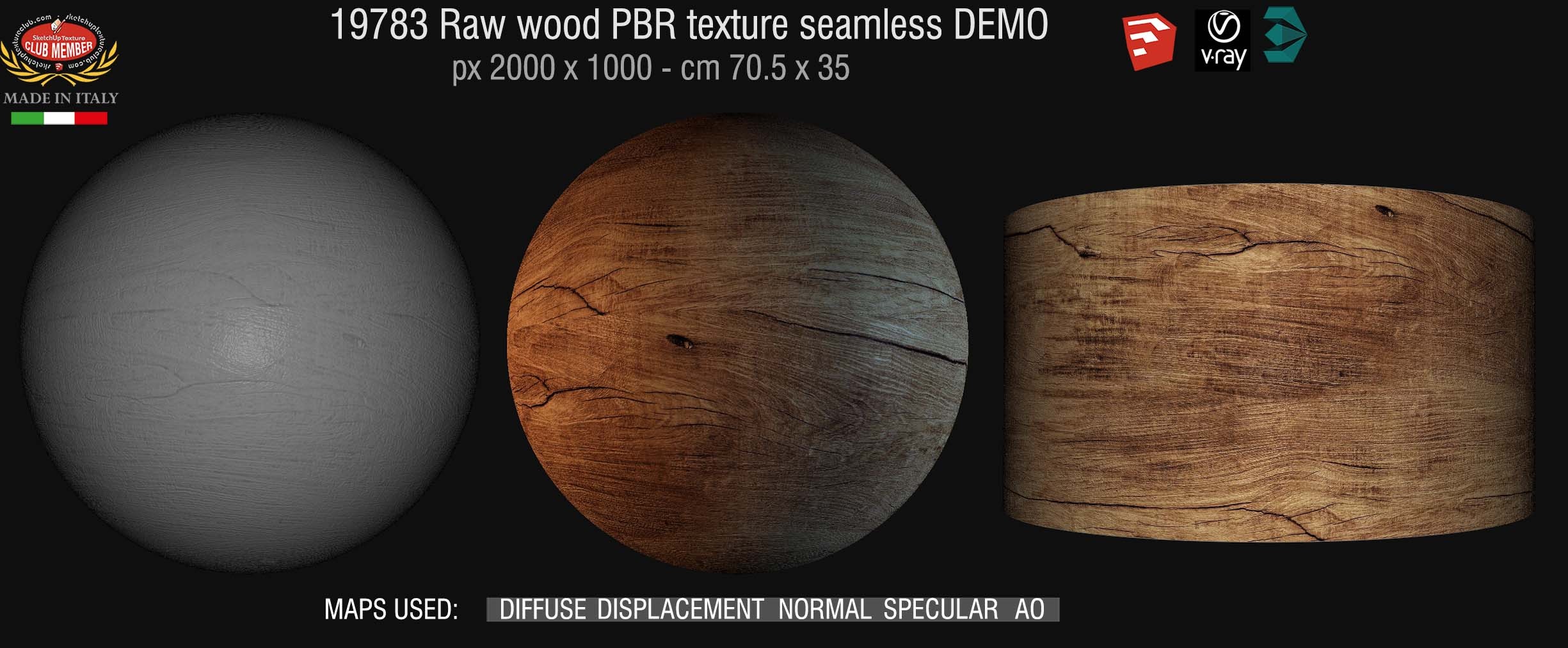 19783 Solid hardwood PBR texture seamless DEMO