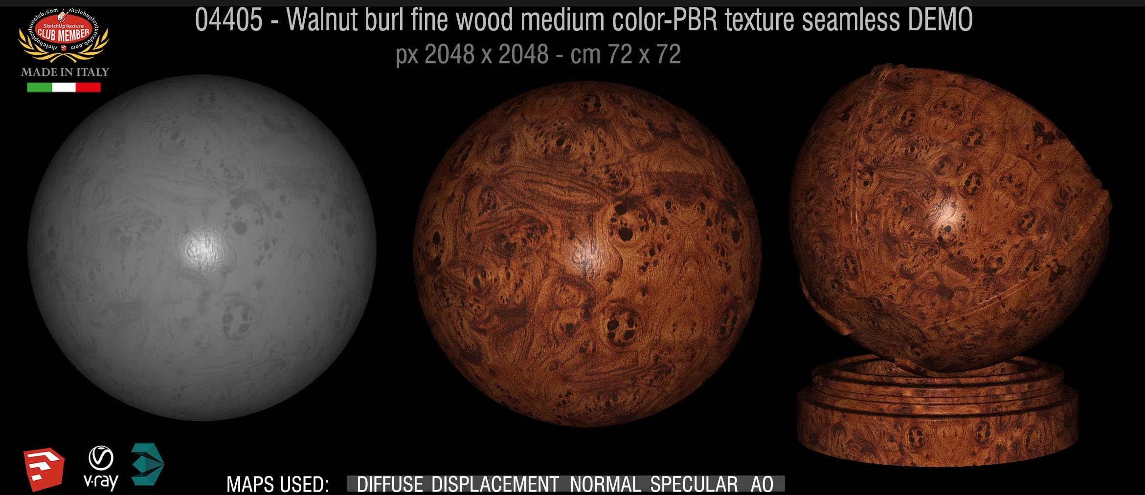 04405 Walnut burl fine wood medium color-PBR texture seamless DEMO