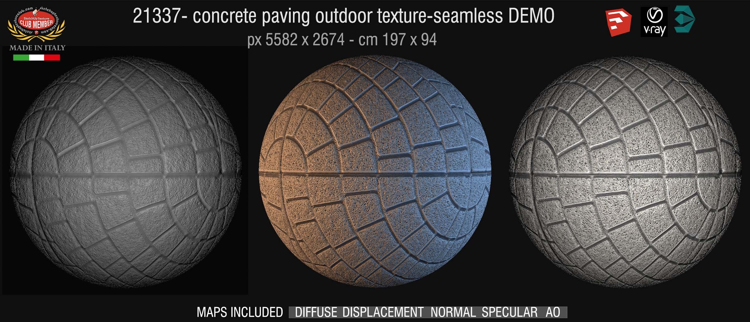 21337 concrete paving outdoor texture seamless + maps DEMO