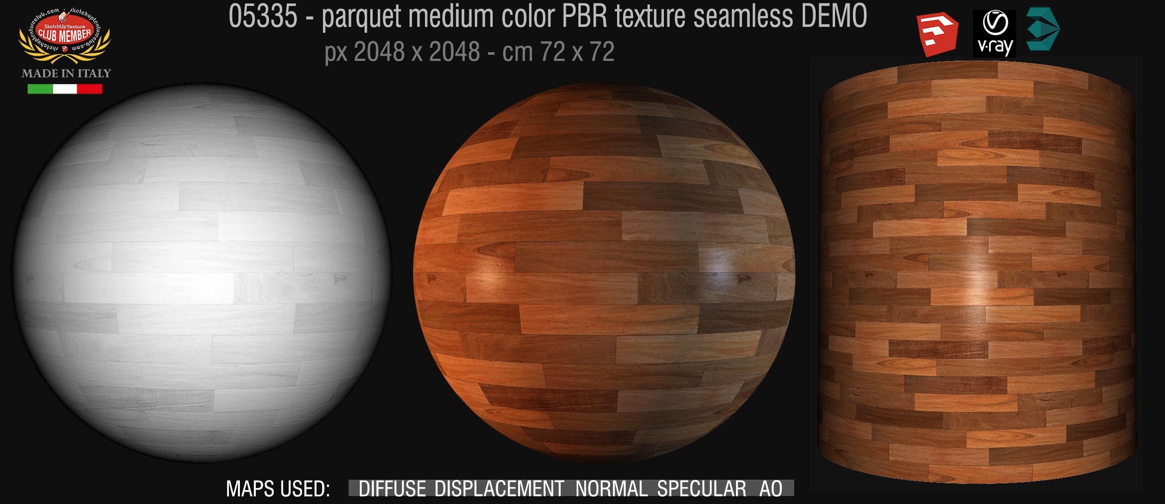 05335 parquet medium color PBR texture seamless DEMO