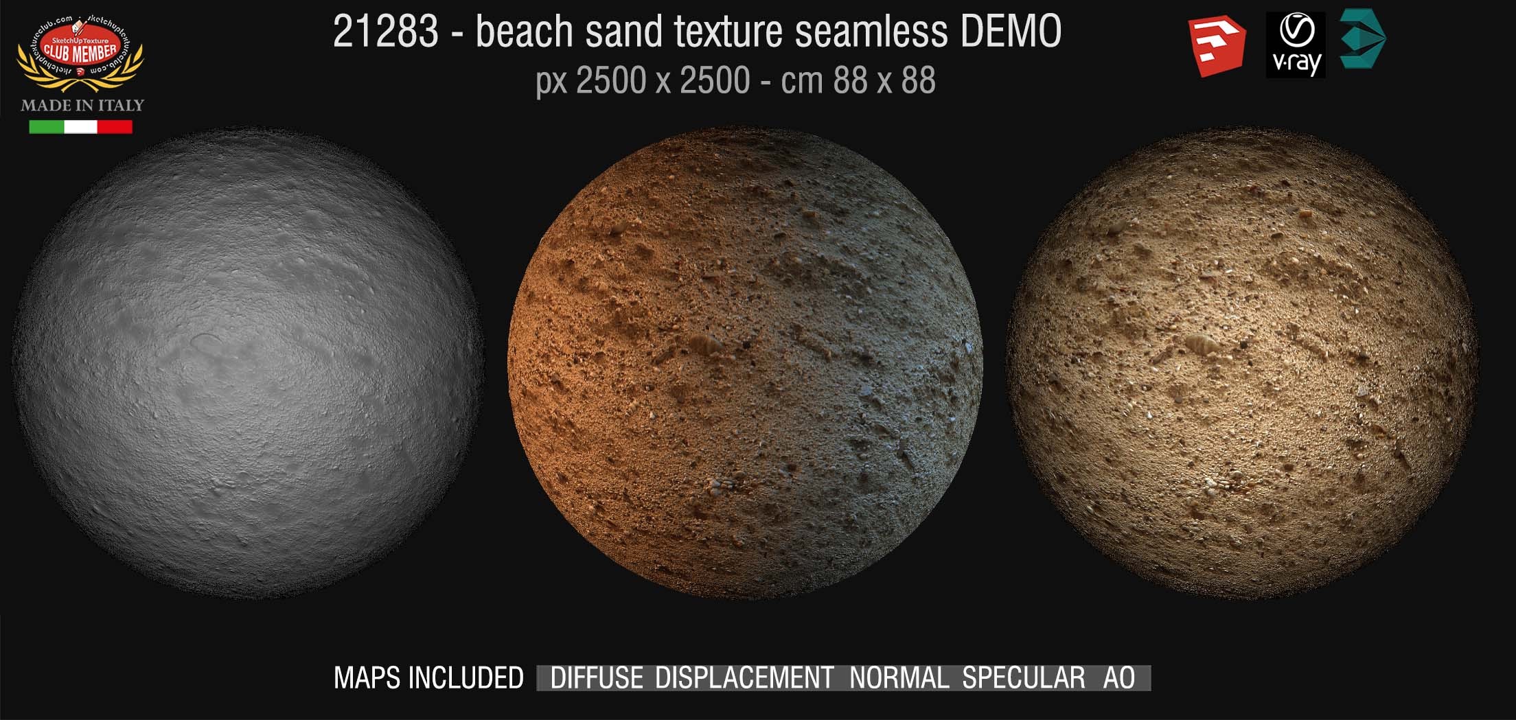 21283 CLICK TO ENLARGE Beach sand texture + maps DEMO