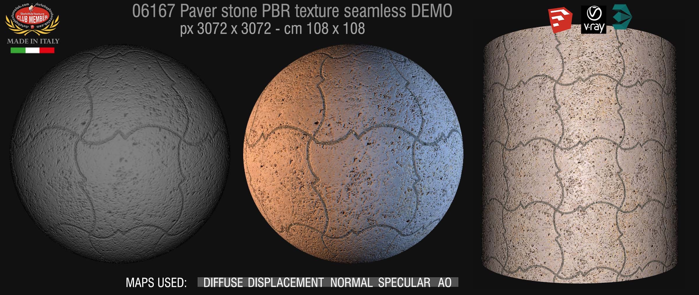 06167 paver stone PBR texture seamless DEMO