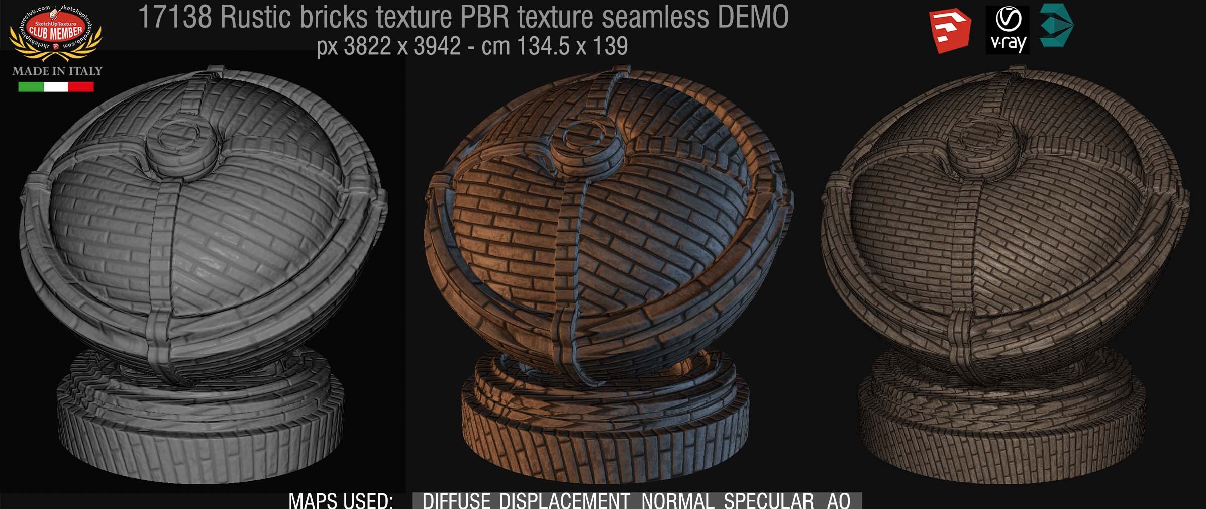 17138 Rustic bricks texture seamless DEMO