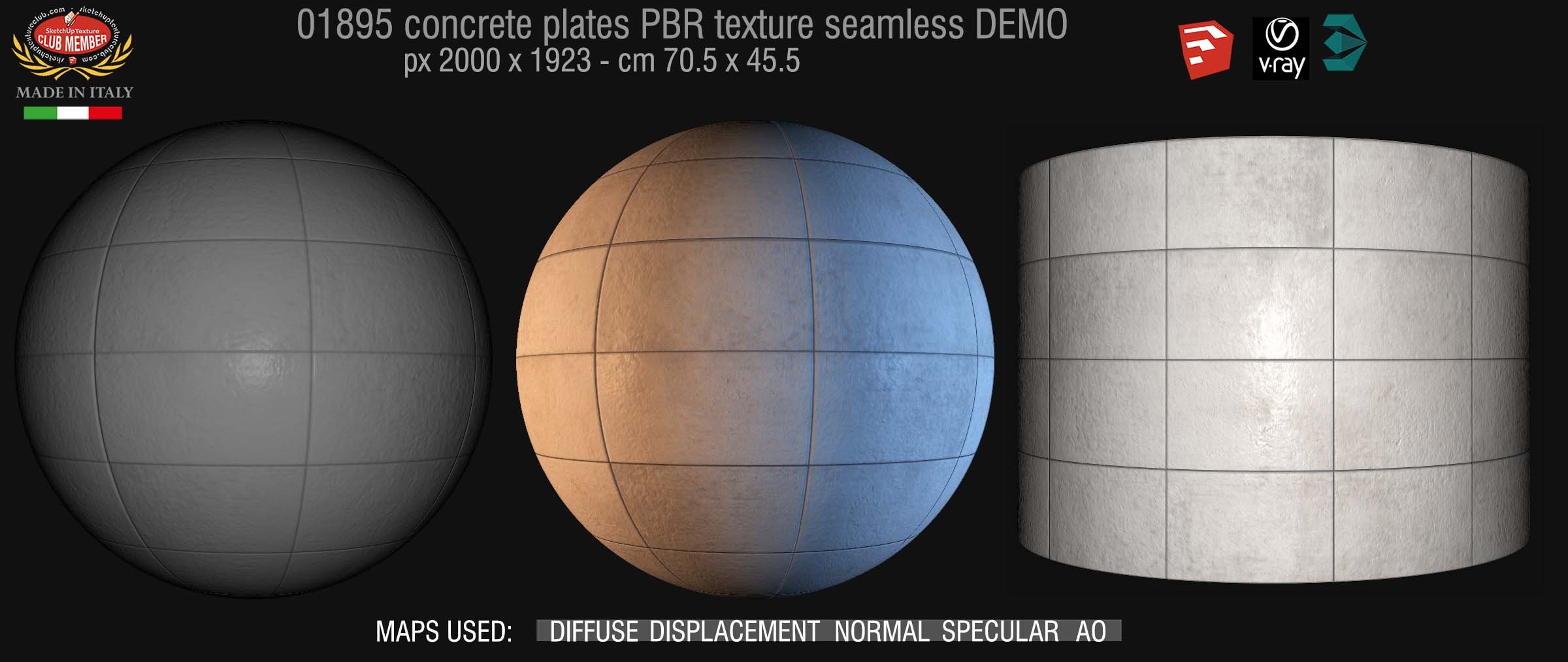 04895 tadao ando concrete plates PBR texture seamless DEMO