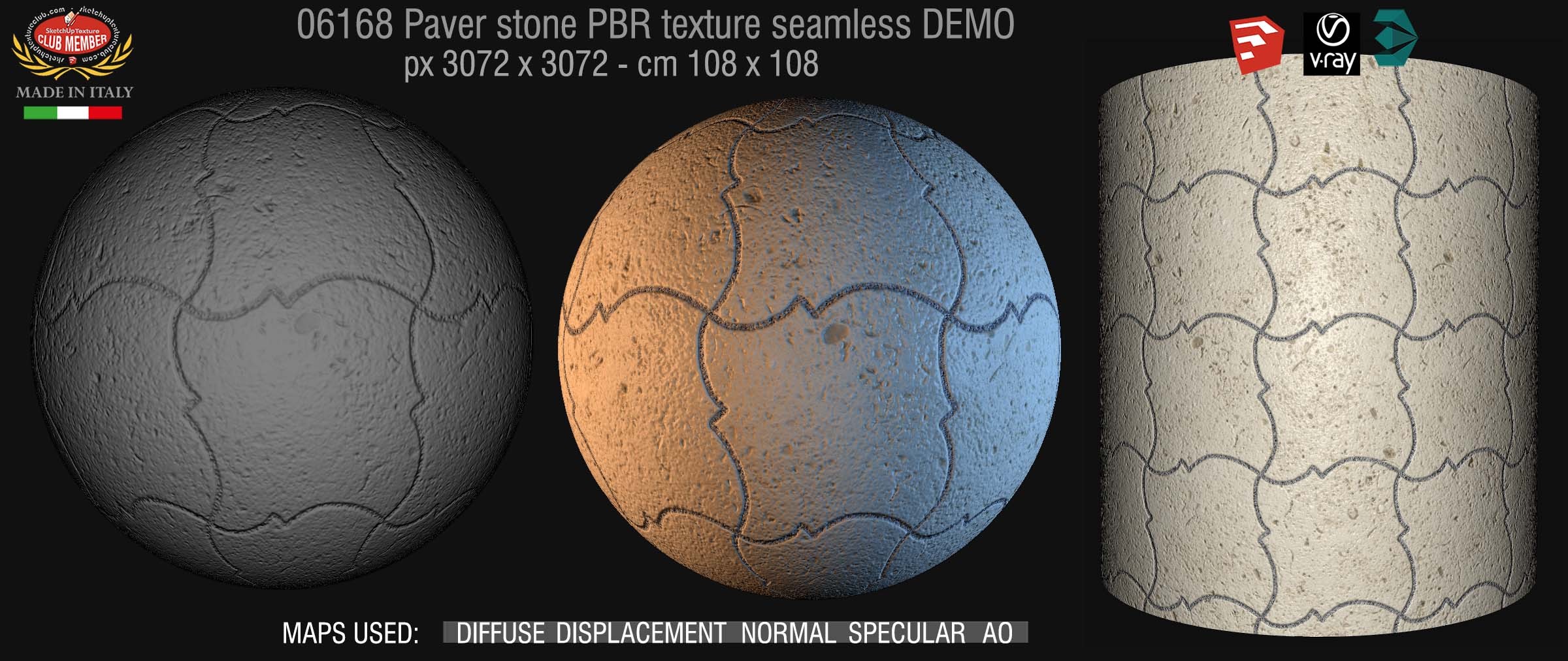 06168 paver stone PBR texture seamless DEMO
