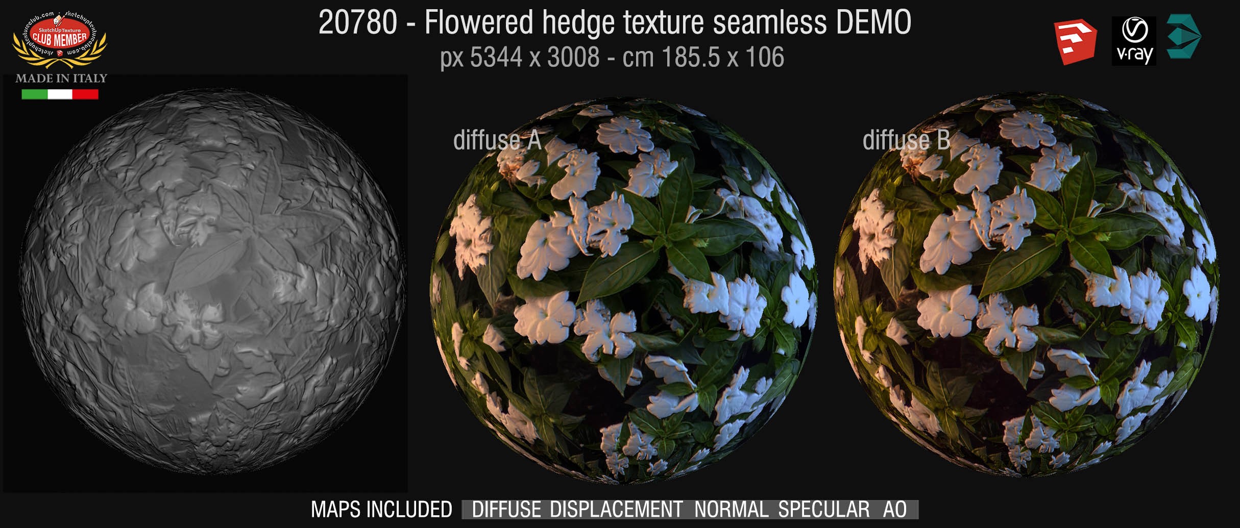 20780 Flowered hedge texture DEMO