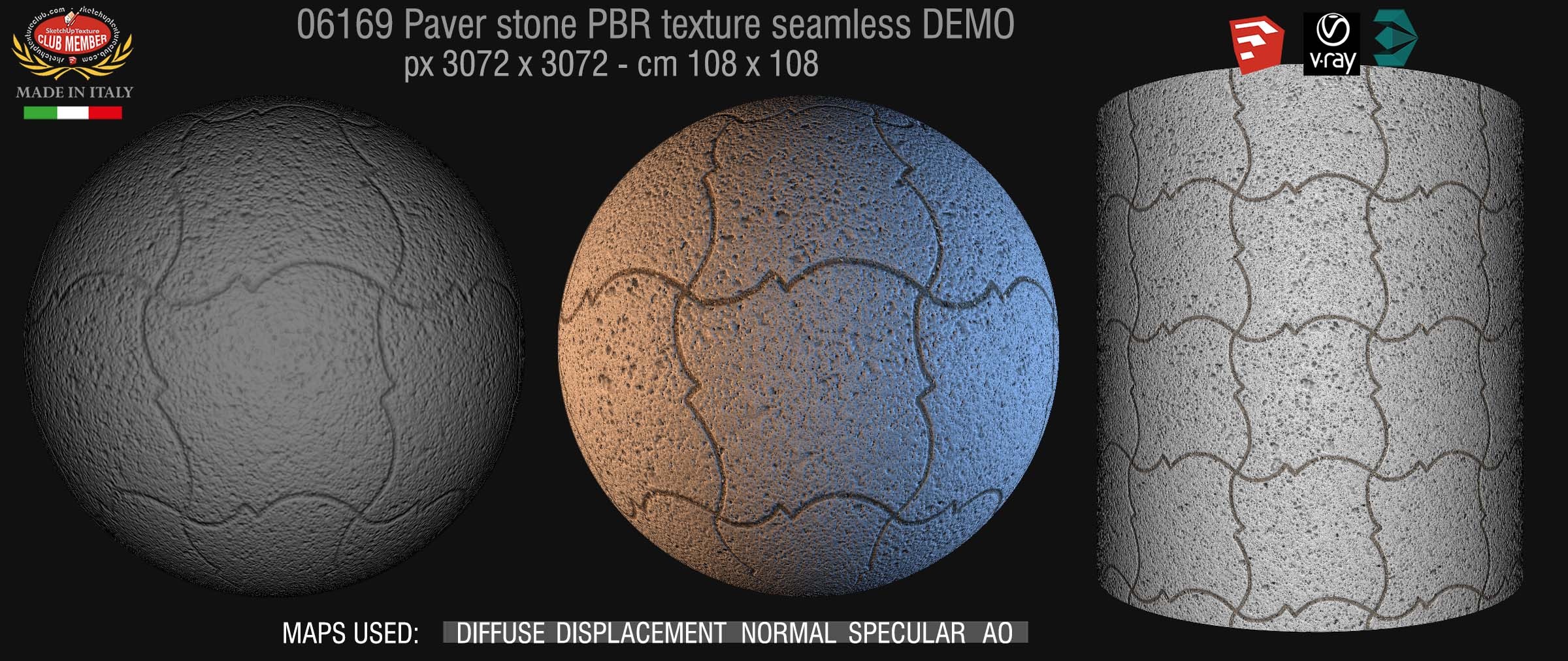 06169 paver stone PBR texture seamless DEMO