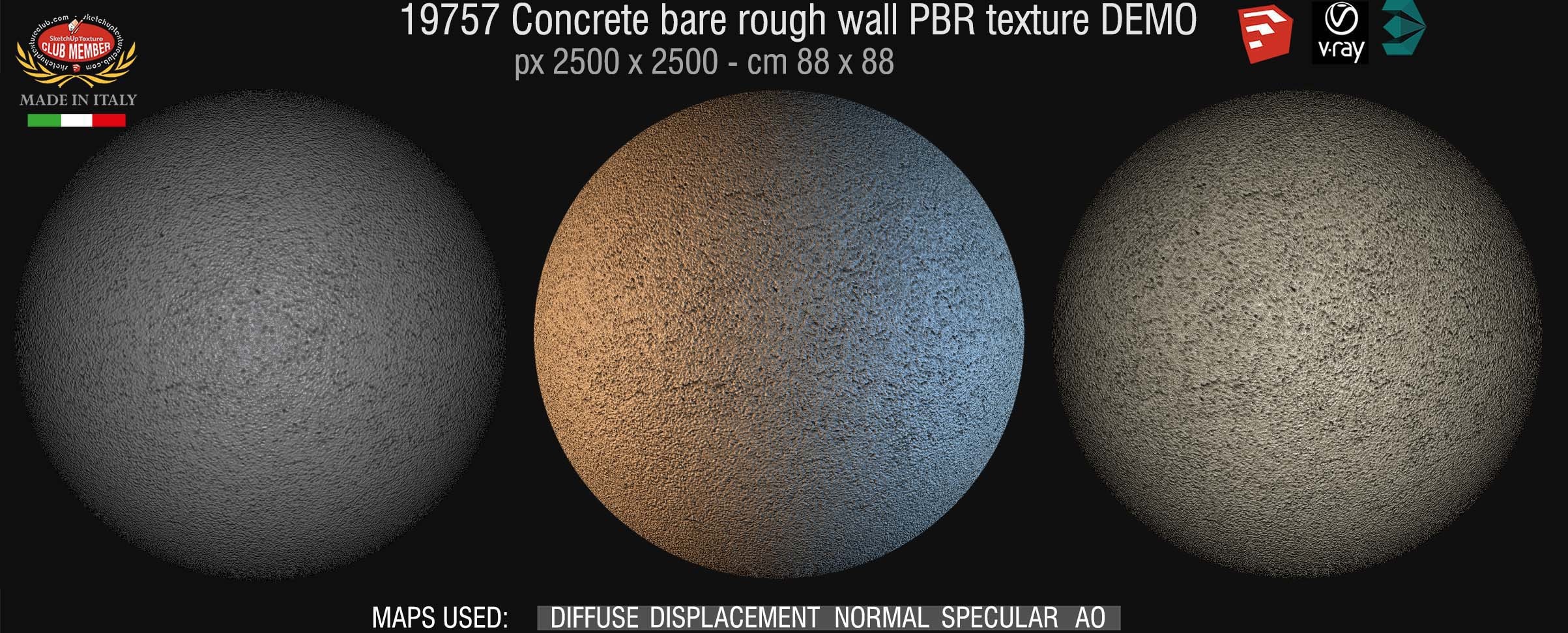 19757 concrete bare rough wall PBR texture seamless DEMO