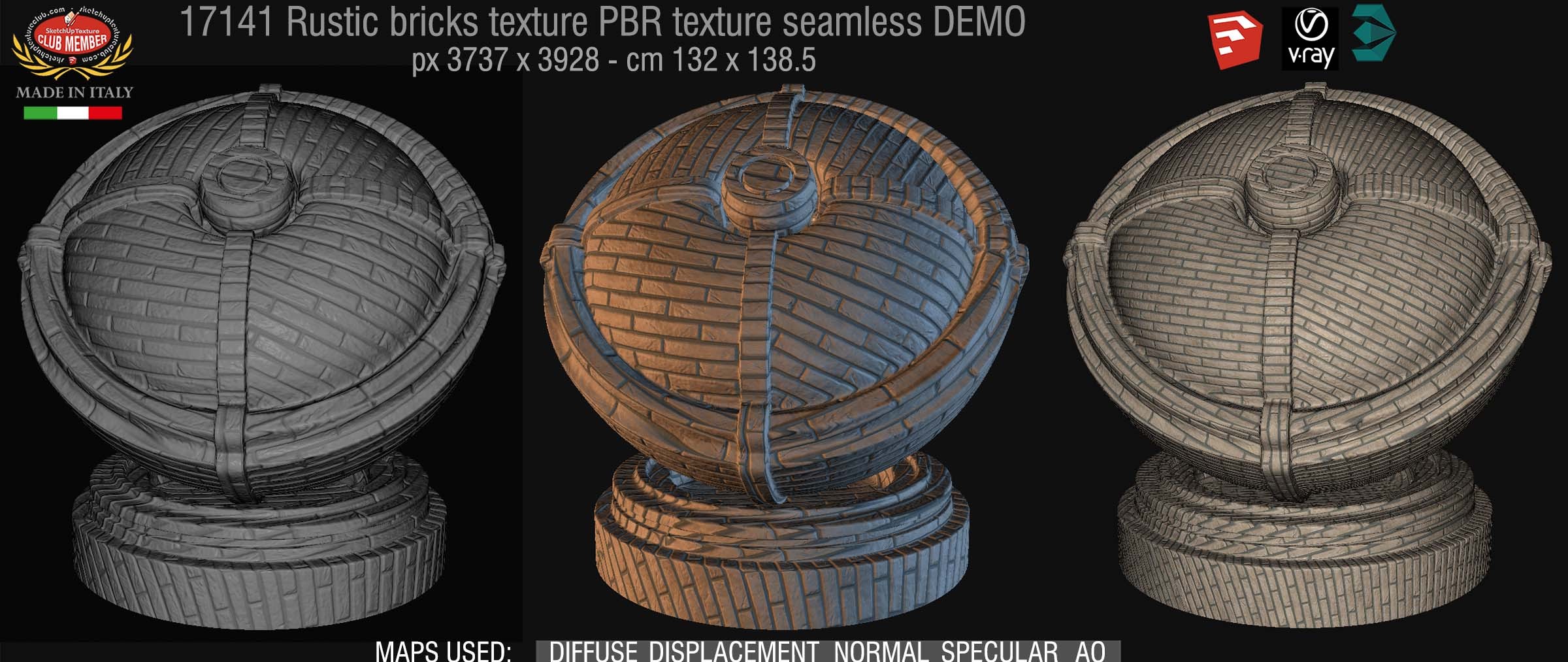 17141 Rustic bricks texture seamless DEMO