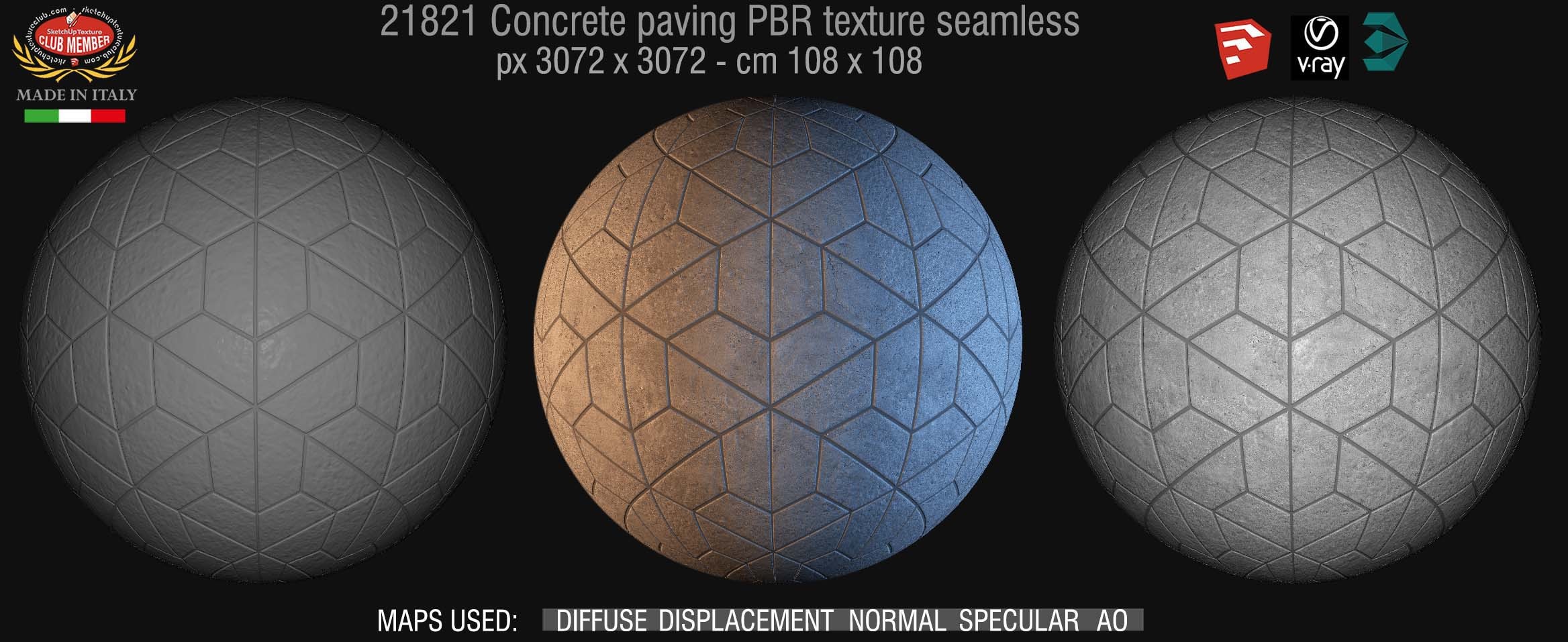 21821 concrete paving PBR texture seamless DEMO