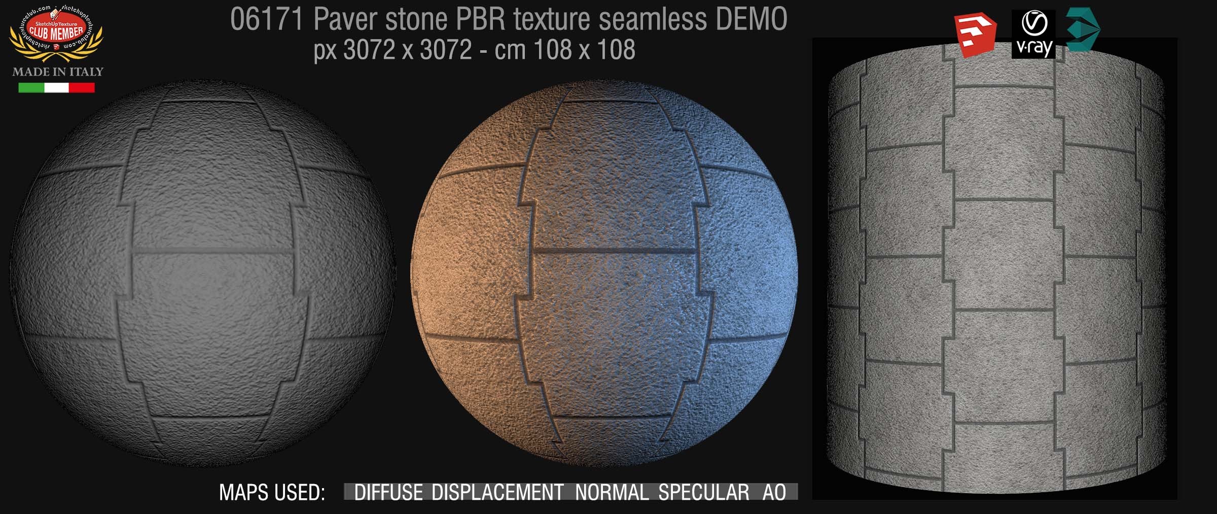 06171 paver stone PBR texture seamless DEMO