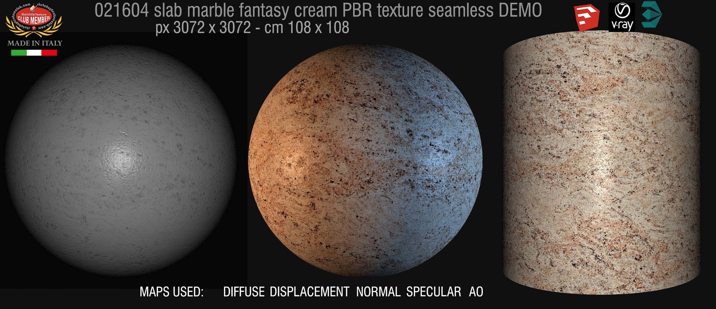 21604 fantasy cream slab marble PBR texture seamless DEMO