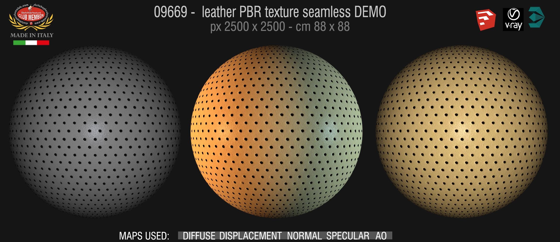 09669 leather PBR texture seamless DEMO