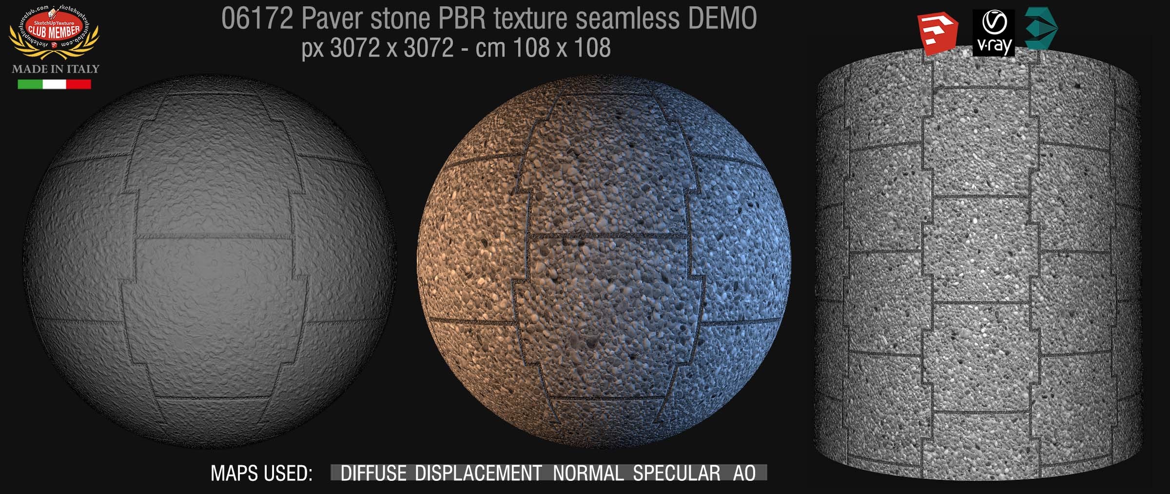 06172 paver stone PBR texture seamless DEMO