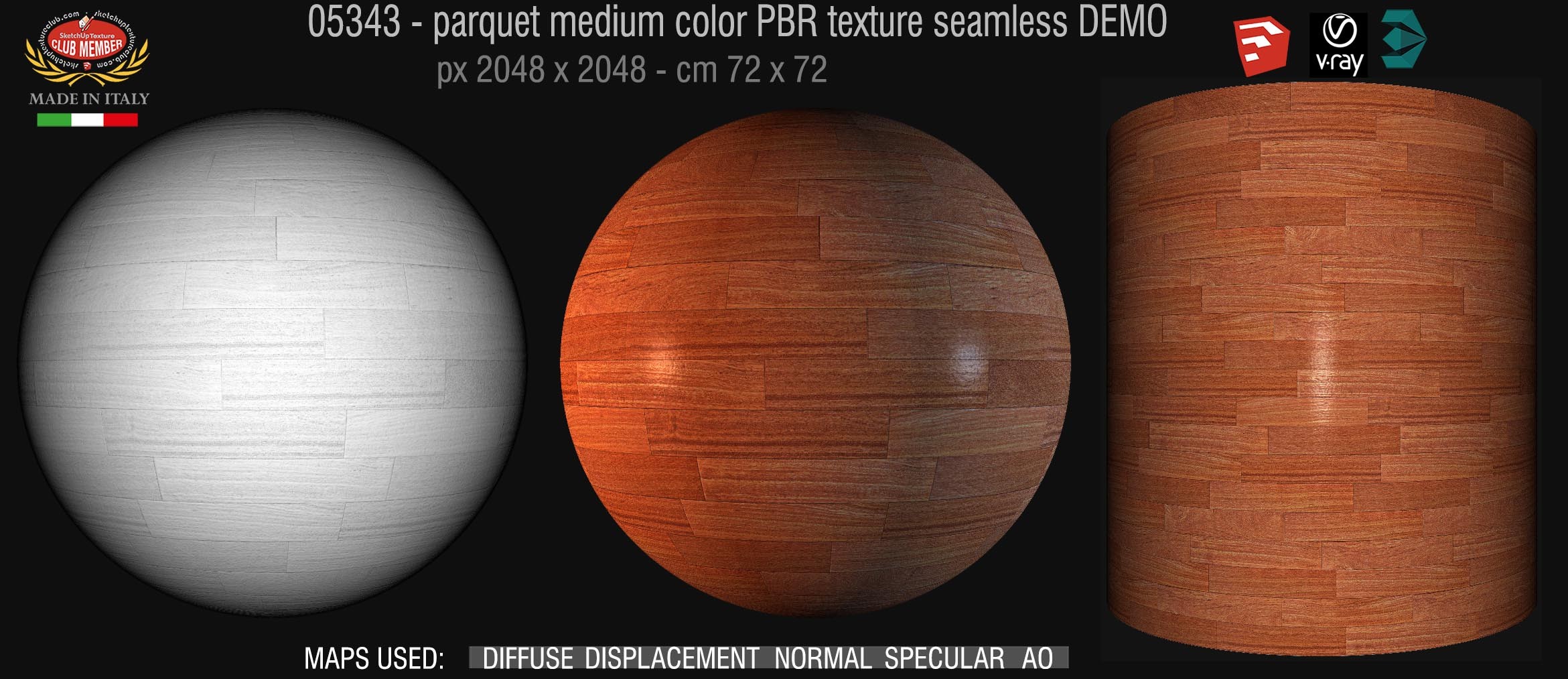 05343 parquet medium color PBR texture seamless DEMO