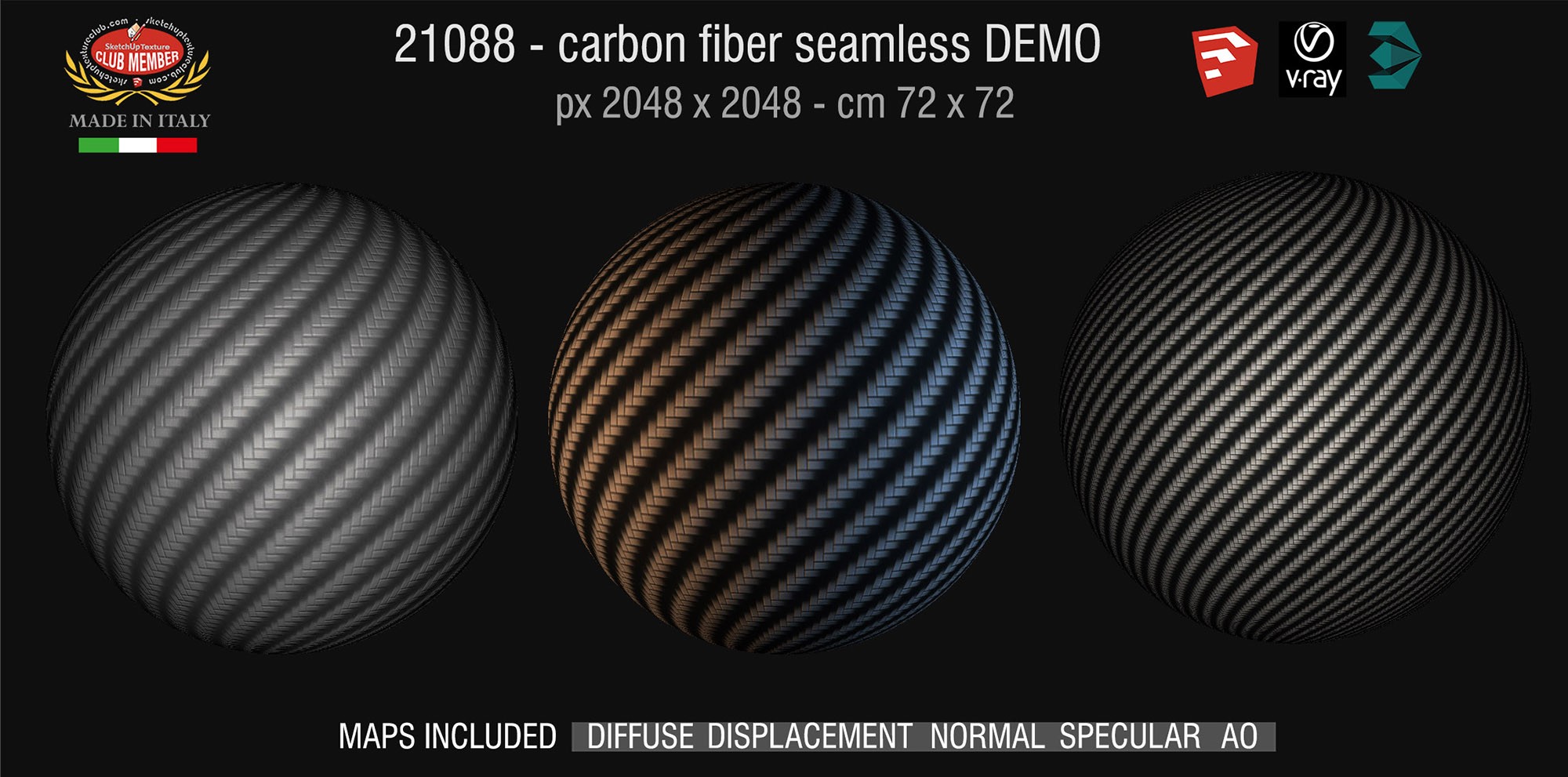 21088 carbon fiber fabrics PBR textures seamless DEMO