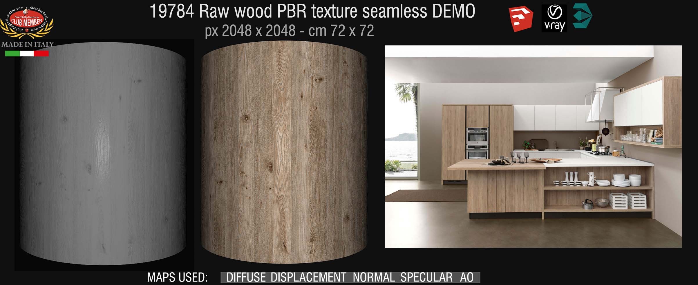 19784 Raw wood surface PBR texture seamless DEMO