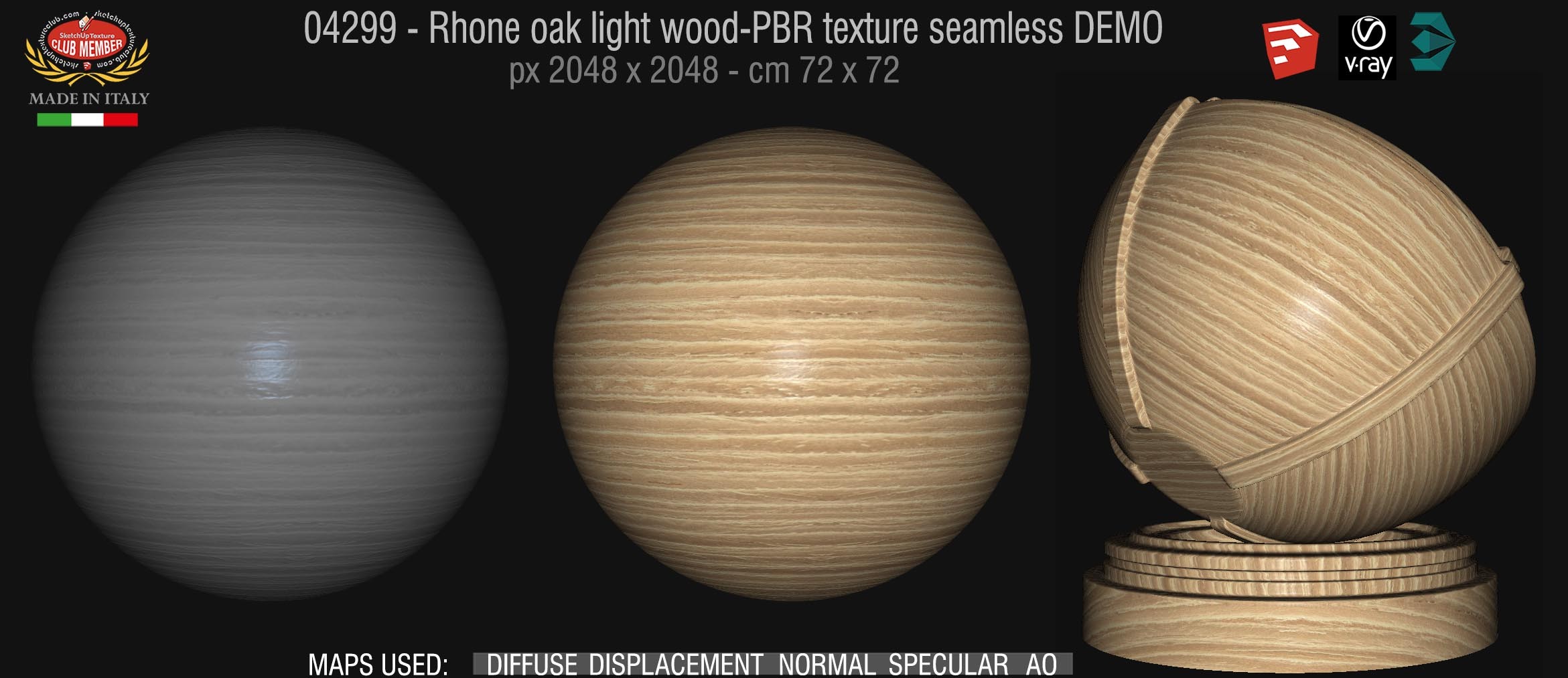 04299 Rhone oak light wood-PBR texture seamless DEMO