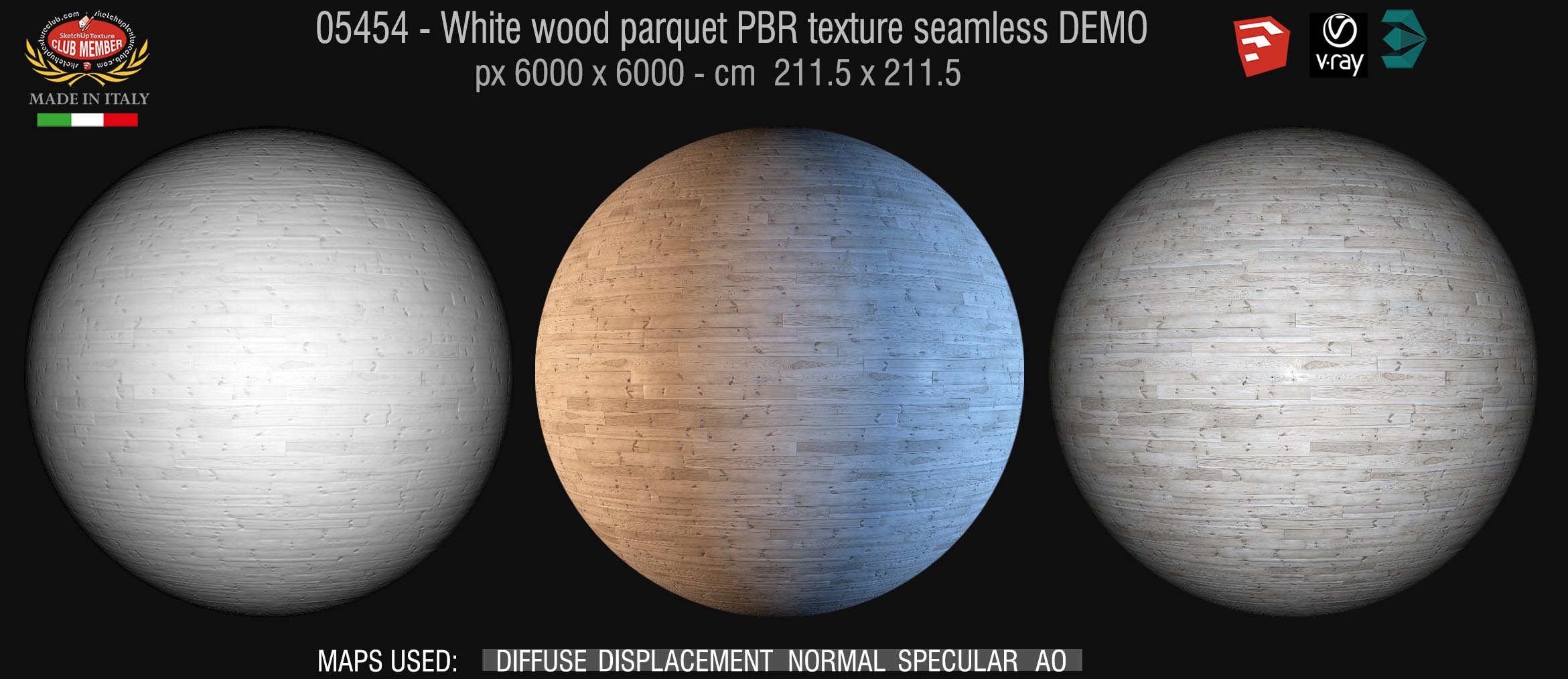 05454 white parquet PBR texture seamless DEMO