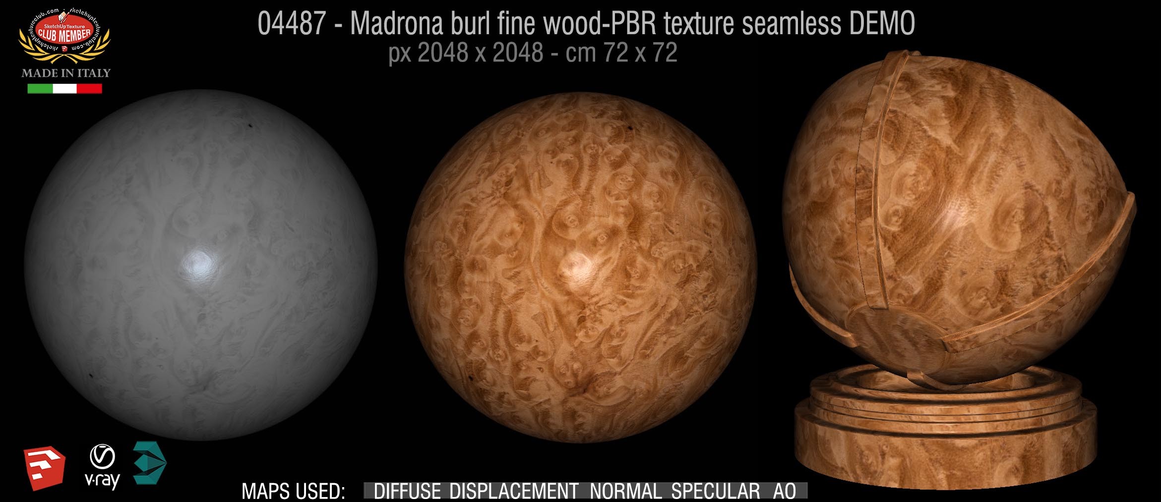 04487  Madrona burl fine wood-PBR texture seamless DEMO