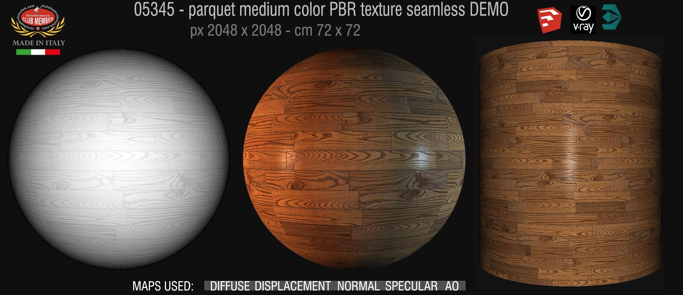 05345 parquet medium color PBR texture seamless DEMO