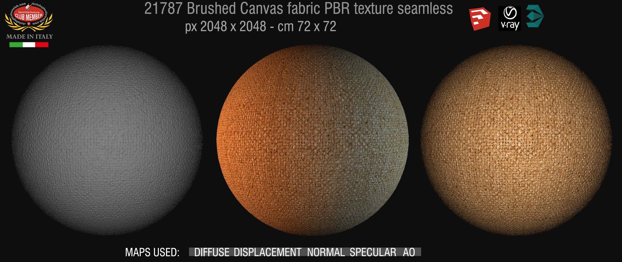 21787 brushed canvas PBR texture seamless DEMO