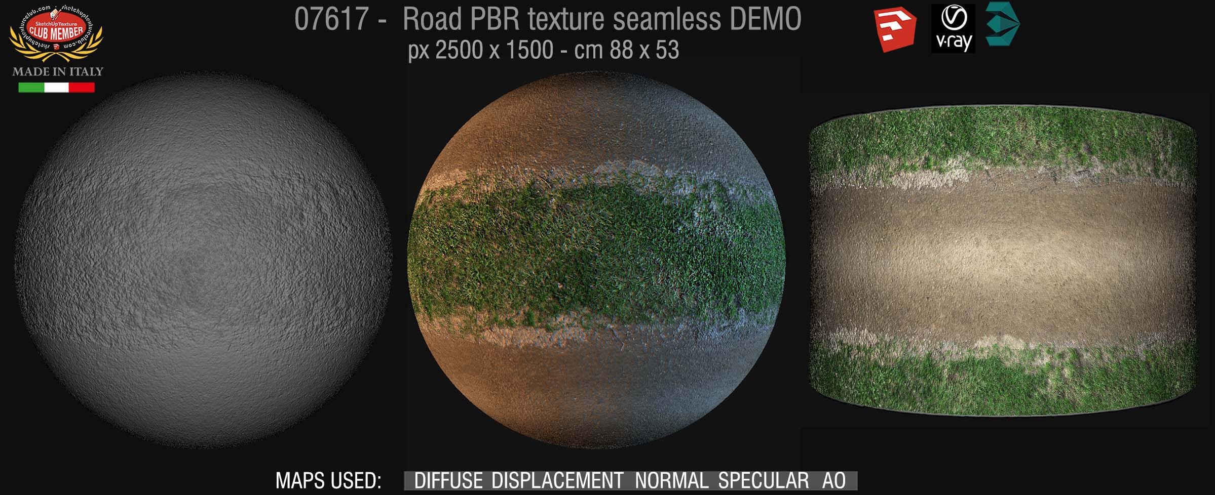 07617 Dirt road PBR texture seamless DEMO