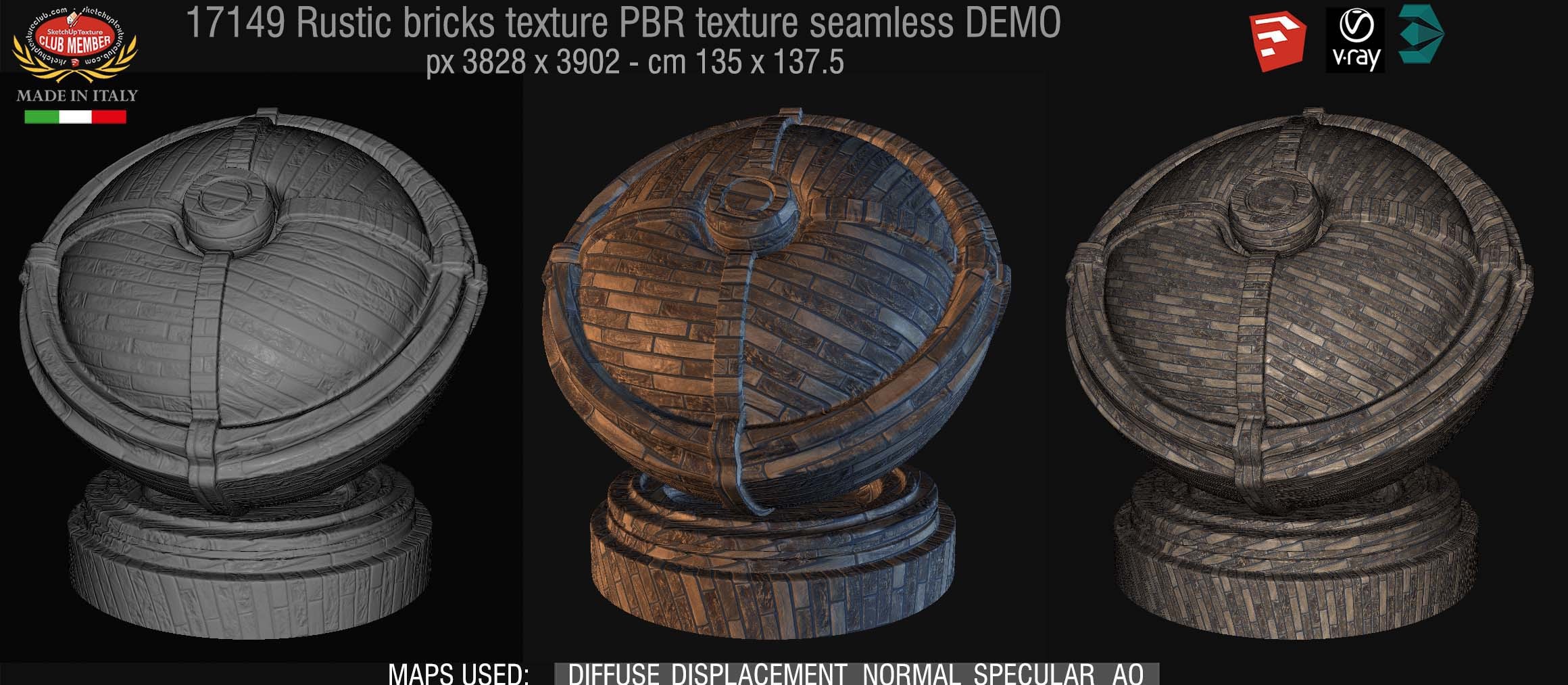 17149 rustic bricks PBR texture seamless DEMO