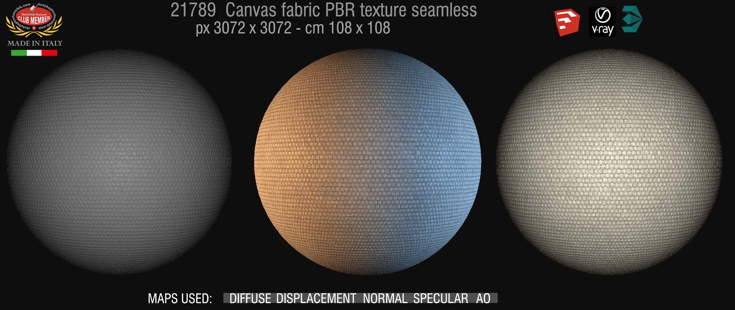 21789 Canvas PBR texture seamless DEMO