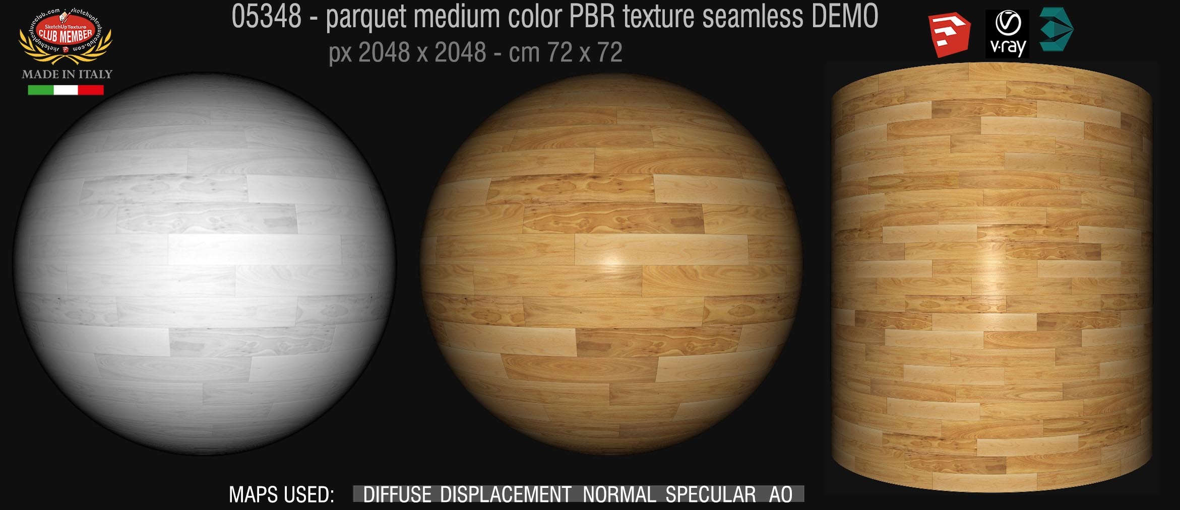05348 parquet medium color PBR texture seamless DEMO
