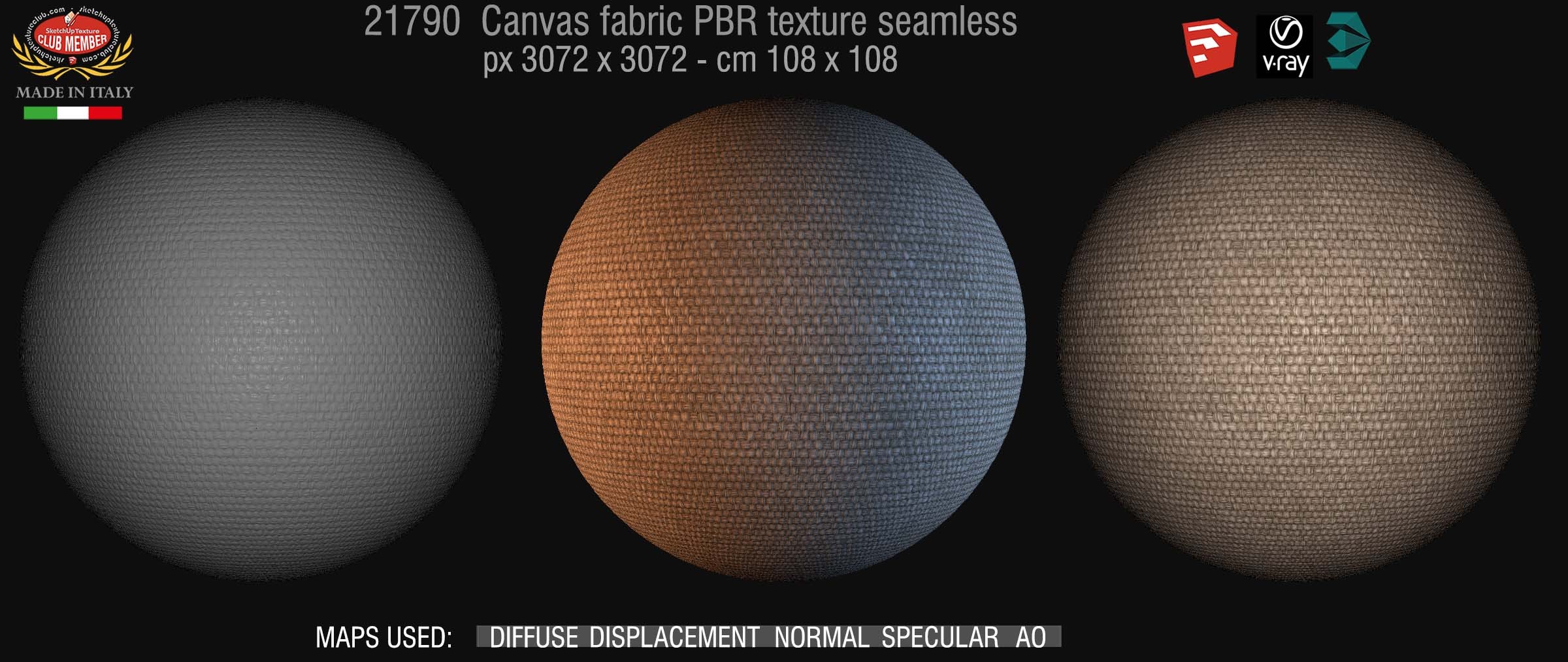 21790 Canvas PBR texture seamless DEMO