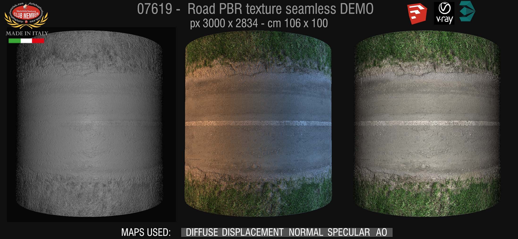 07619 Dirt road PBR texture seamless