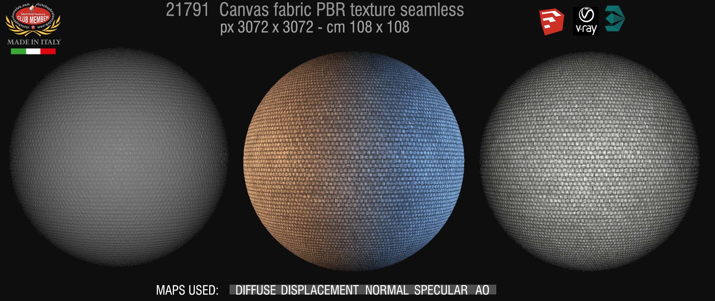 21791 Canvas PBR texture seamless DEMO