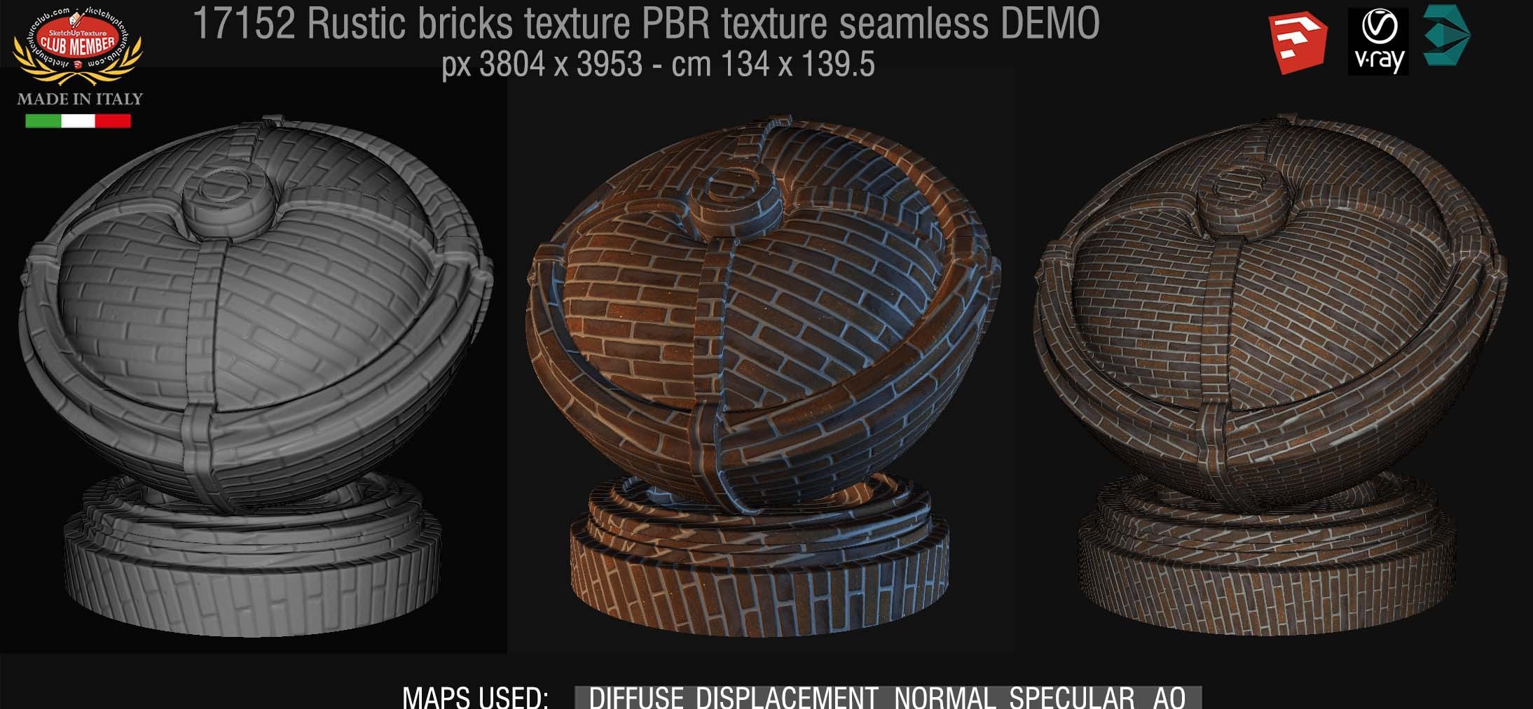 17152 Rustic bricks texture seamless DEMO