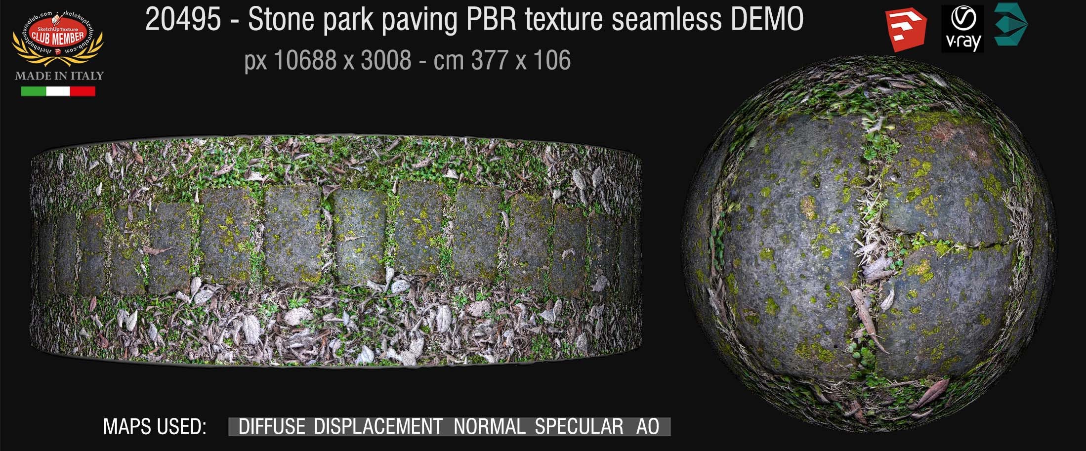 20495 Stone park paving texture seamless DEMO