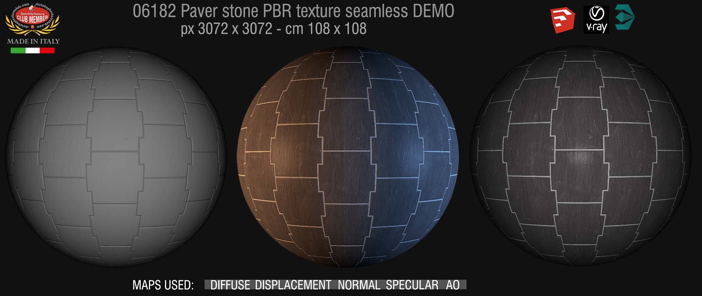 06182 paver stone PBR texture seamless DEMO