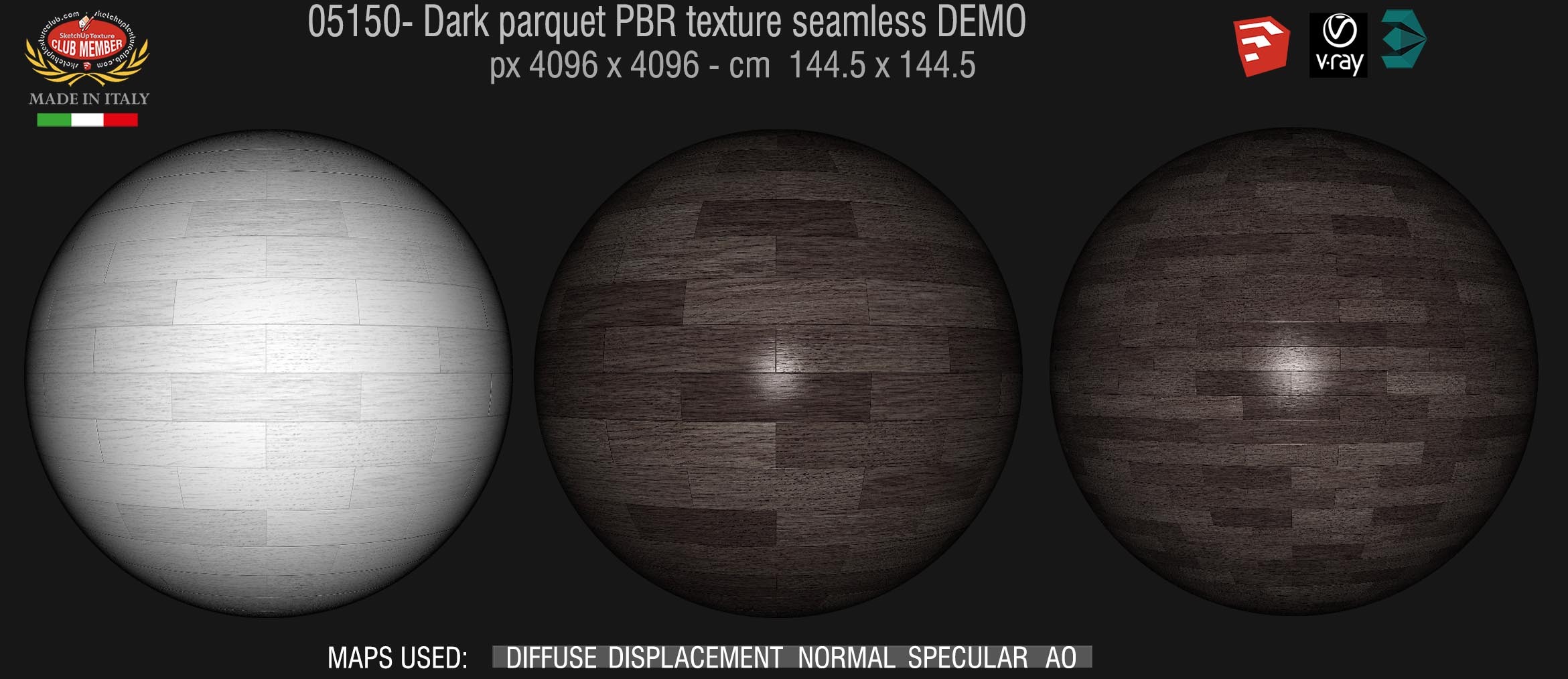 05150 dark parquet PBR texture seamless DEMO