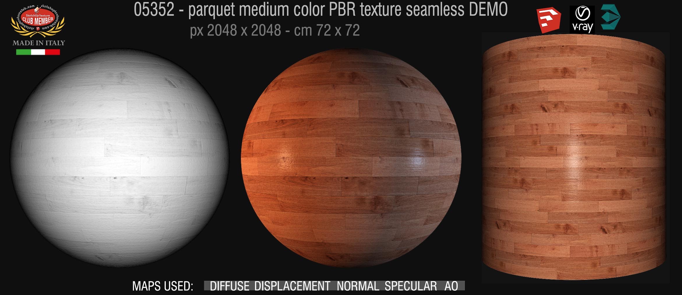 05352 parquet medium color PBR texture seamless DEMO