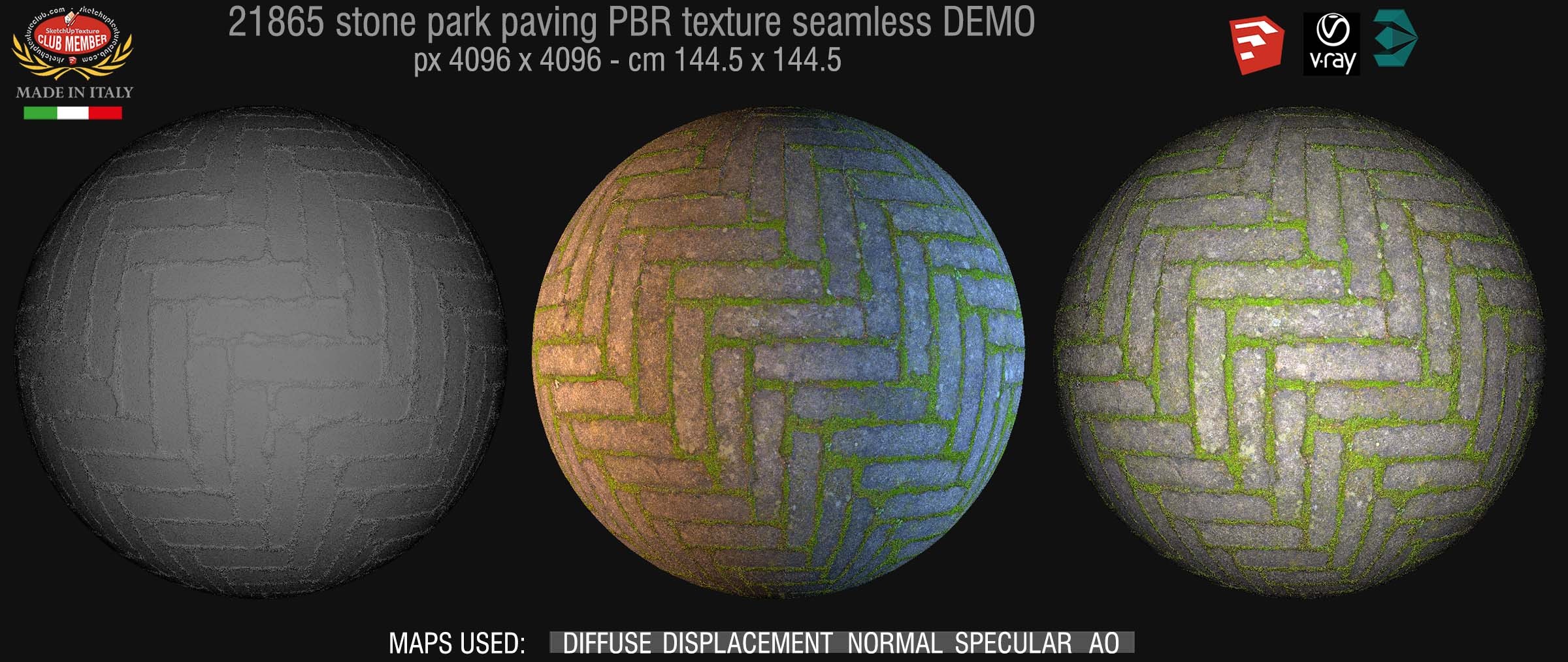 21865 stone park paving PBR texture seamless