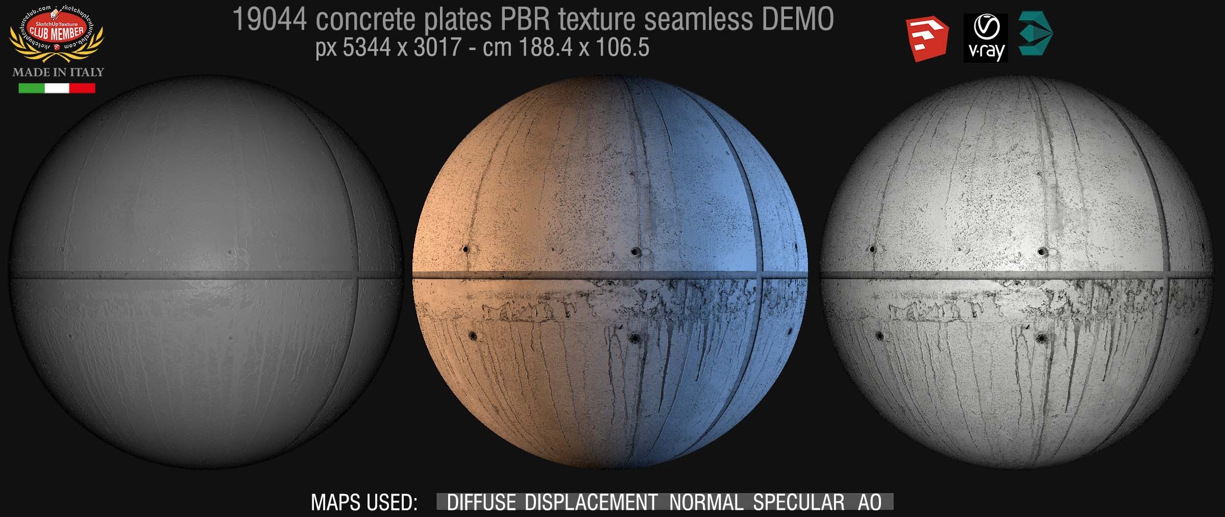 19044 Tadao ando concrete plate PBR texture seamless DEMO