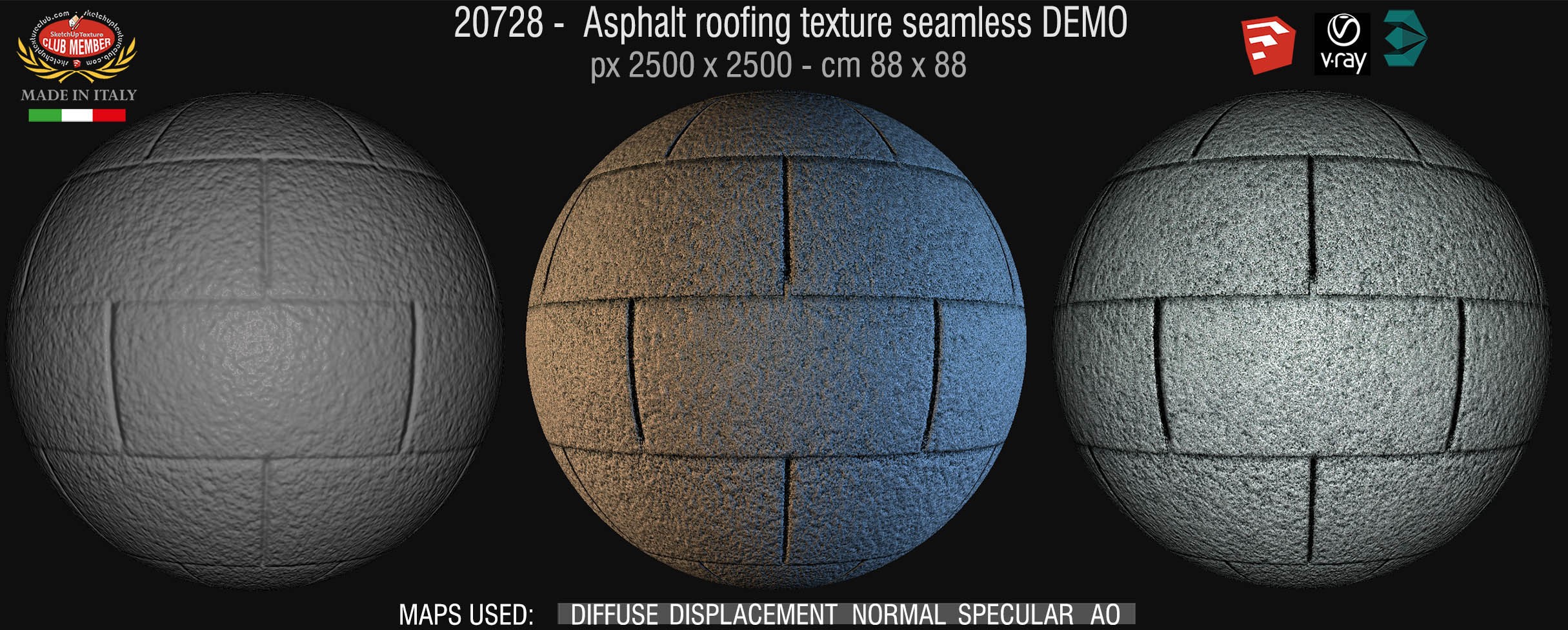 20728 Asphalt roofing shingle texture DEMO