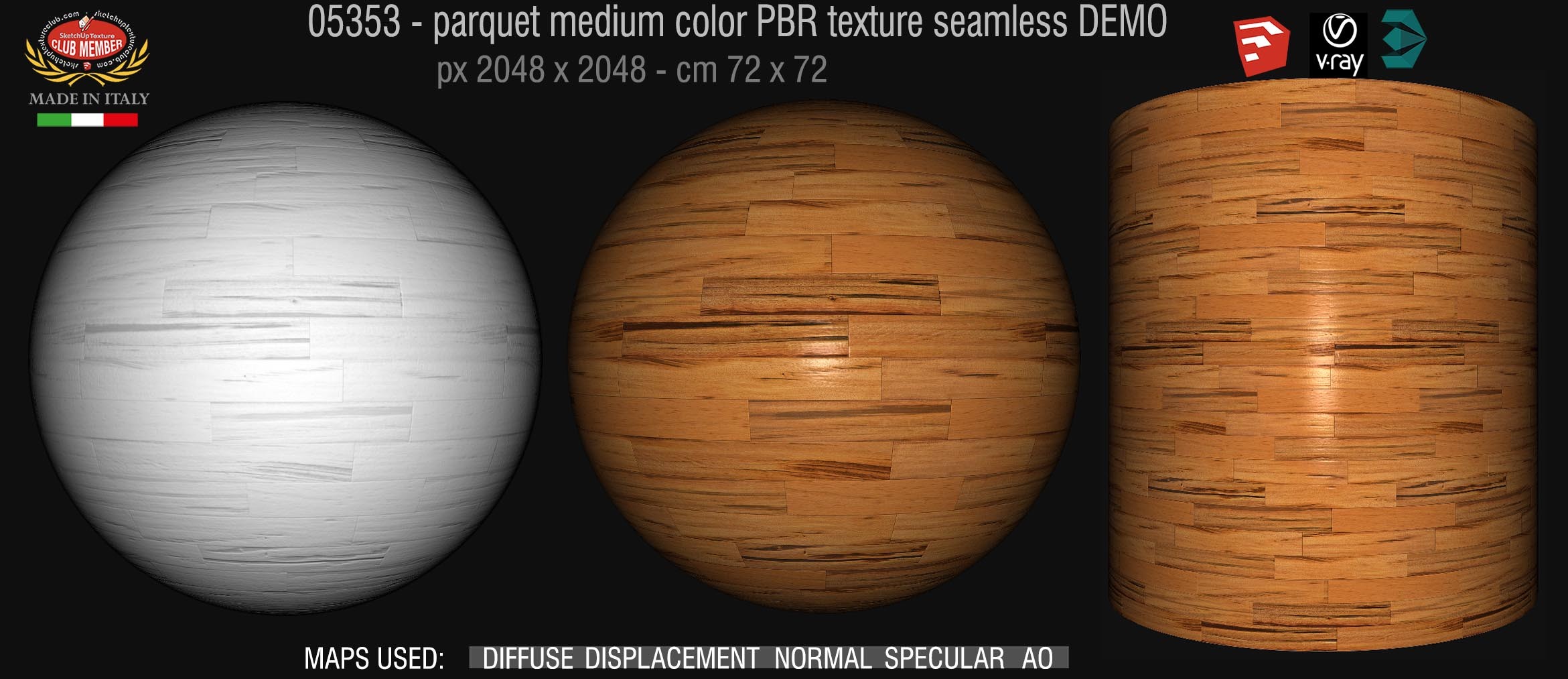 05353 parquet medium color PBR texture seamless DEMO